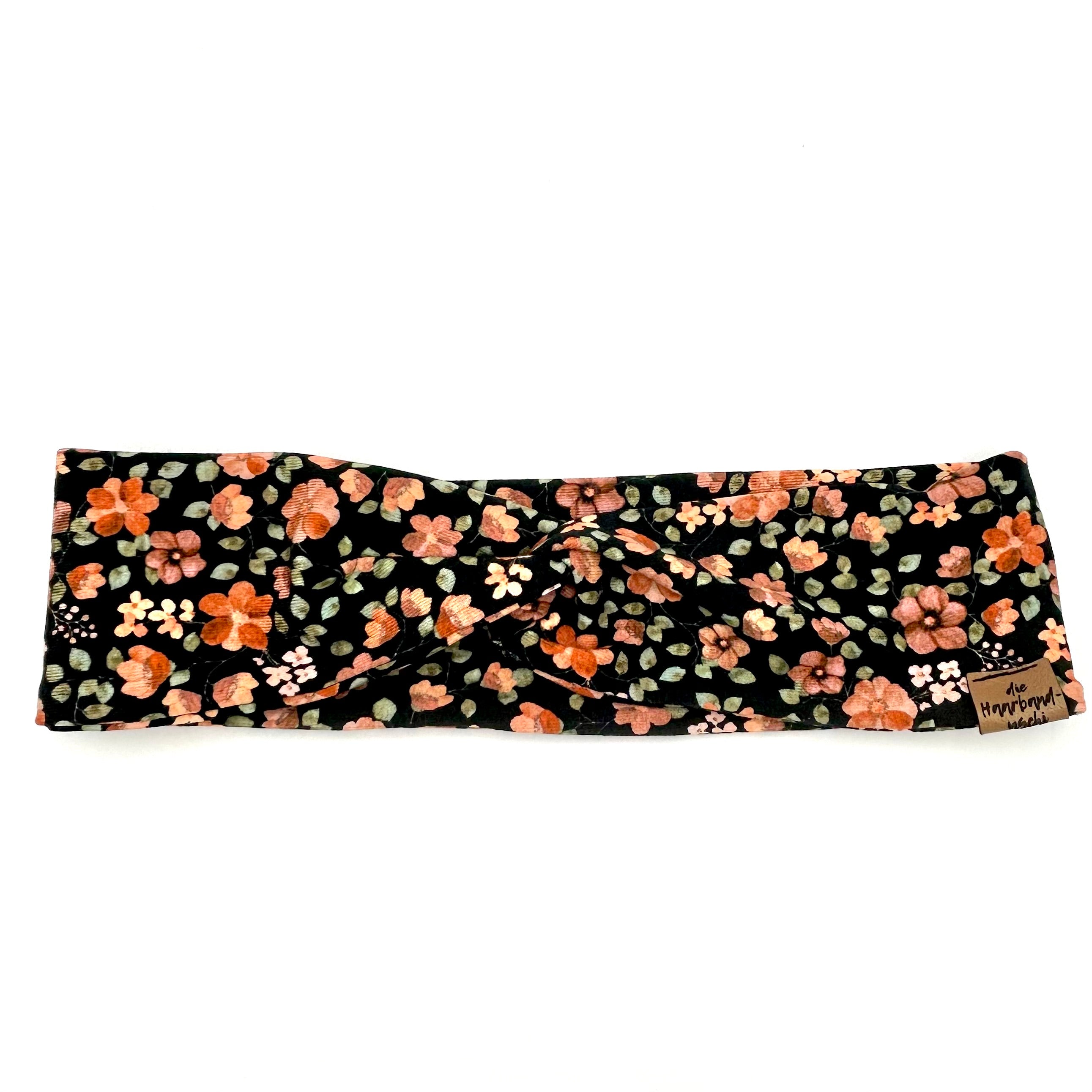 Basic Haarband - Orange Blumen