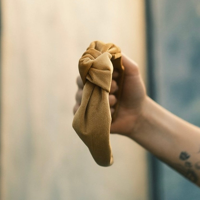 Elli - sonnengelb Haarreif Knoten