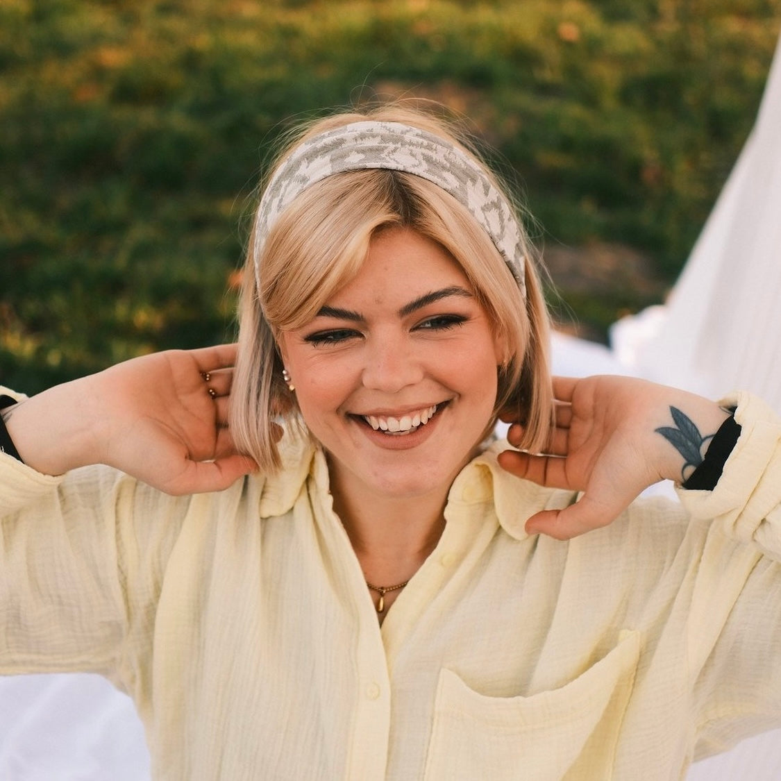 Drahthaarband Ethno light Olive