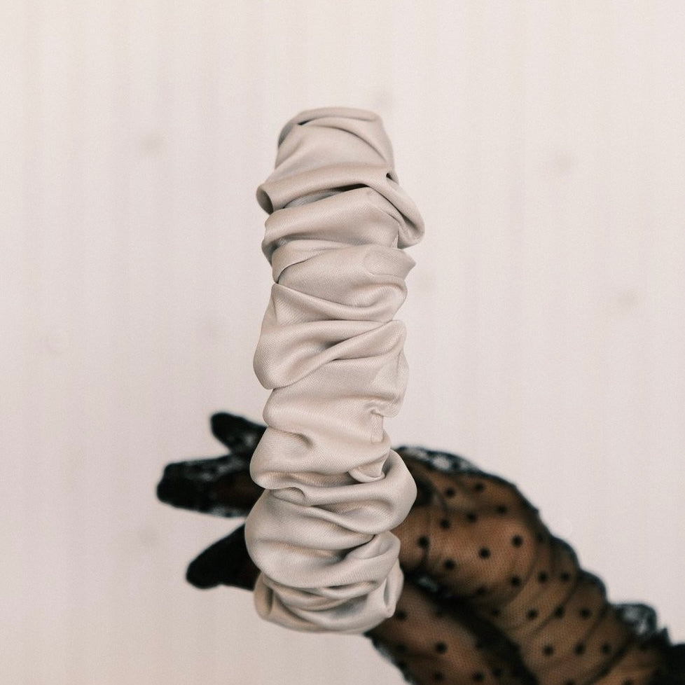 Ronja - Wedding Hellgrau - Haarreif gerafft