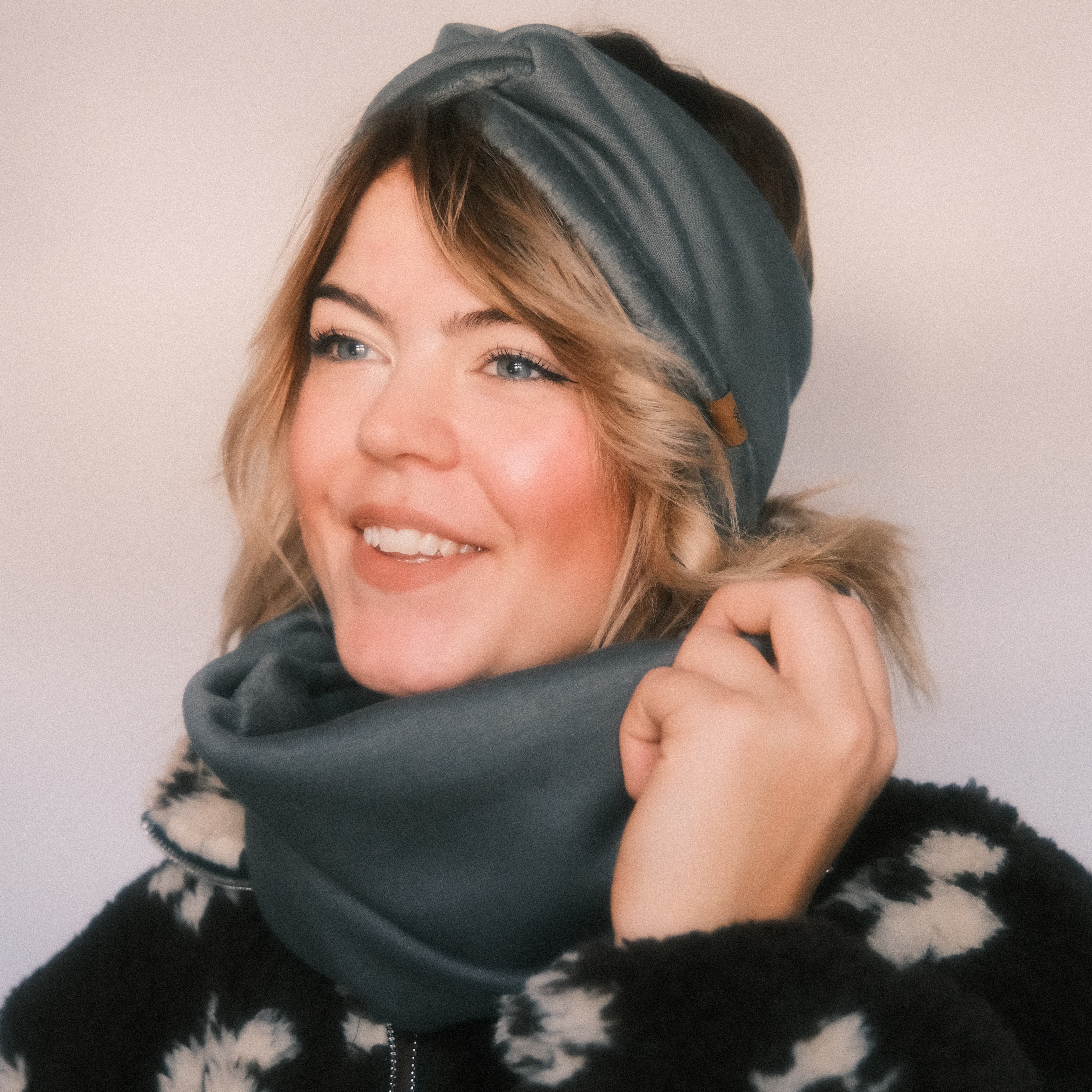 Loop - Samt gefüttert Petrol