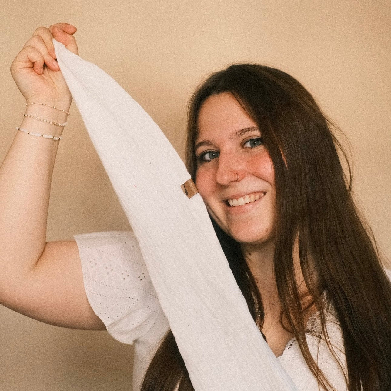 Drahthaarband 2 Seiten gestreift Grün