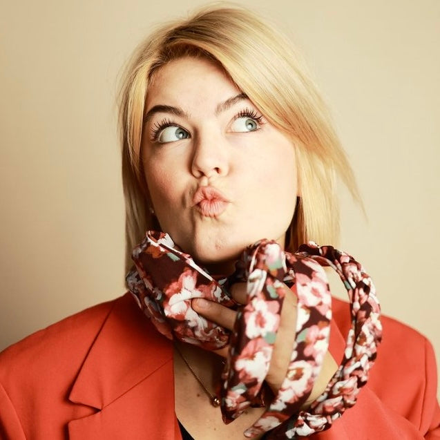 Drahthaarband breit Burgundy Bloom