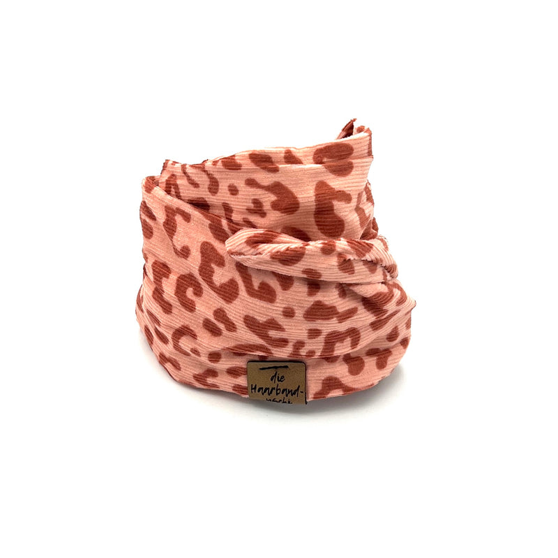 Drahthaarband schmal - Cord Leo/Rosa