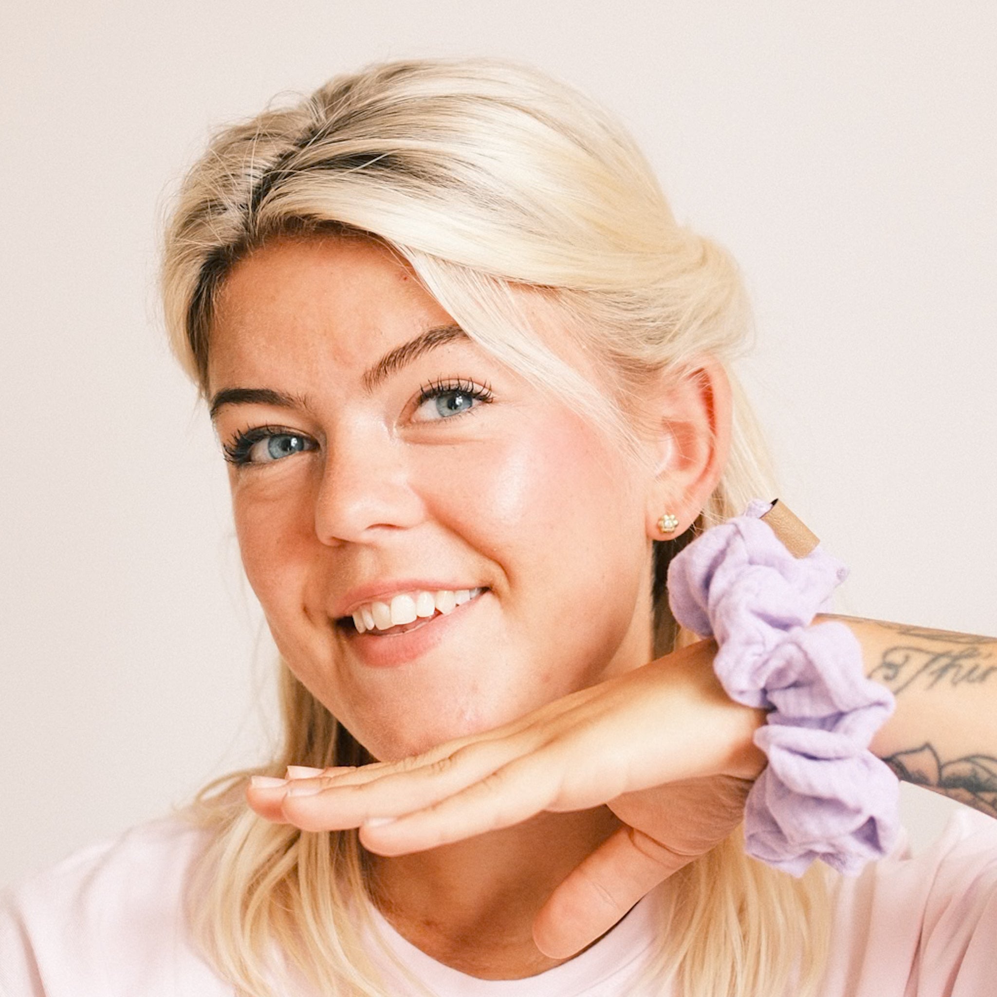Scrunchie - Musselin Flieder