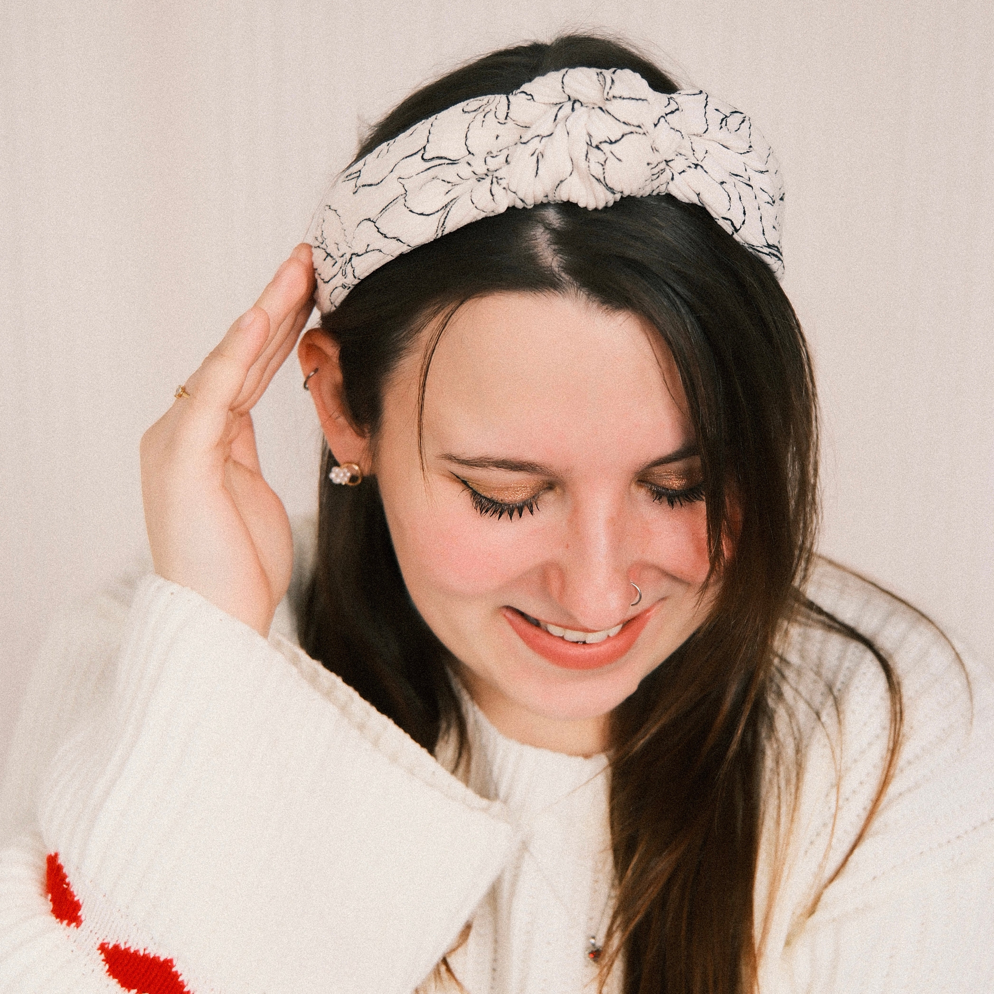 Leyla - Cord Blume Weiß