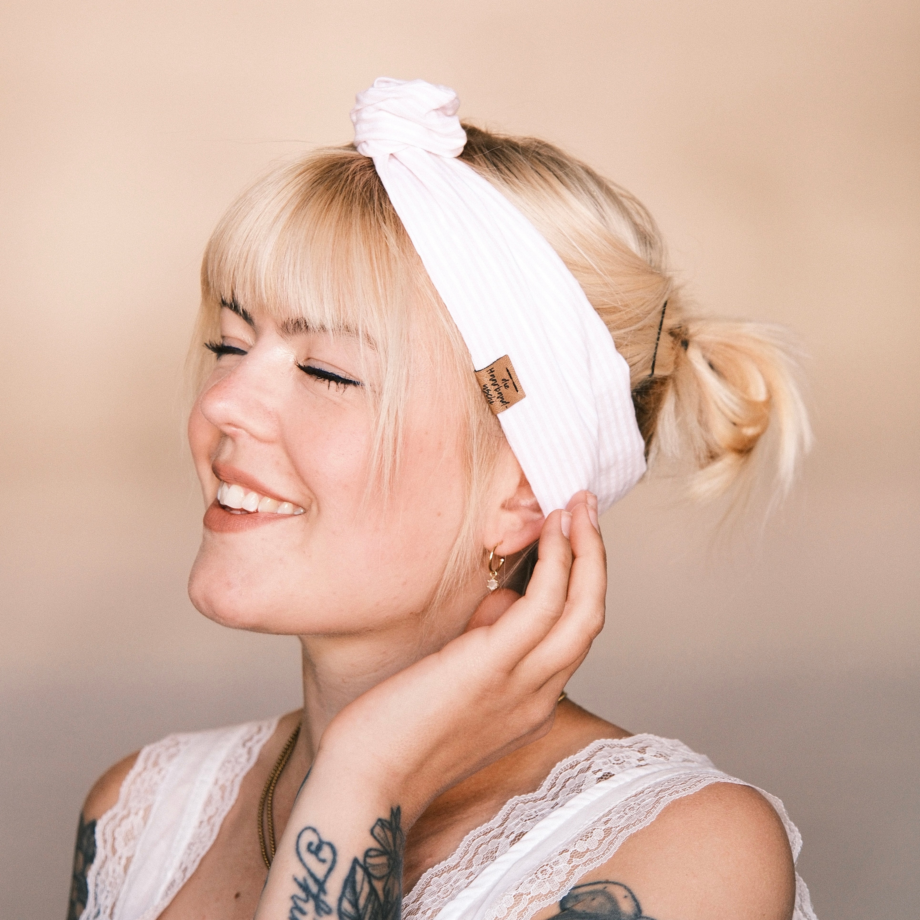 Drahthaarband gestreift rosa