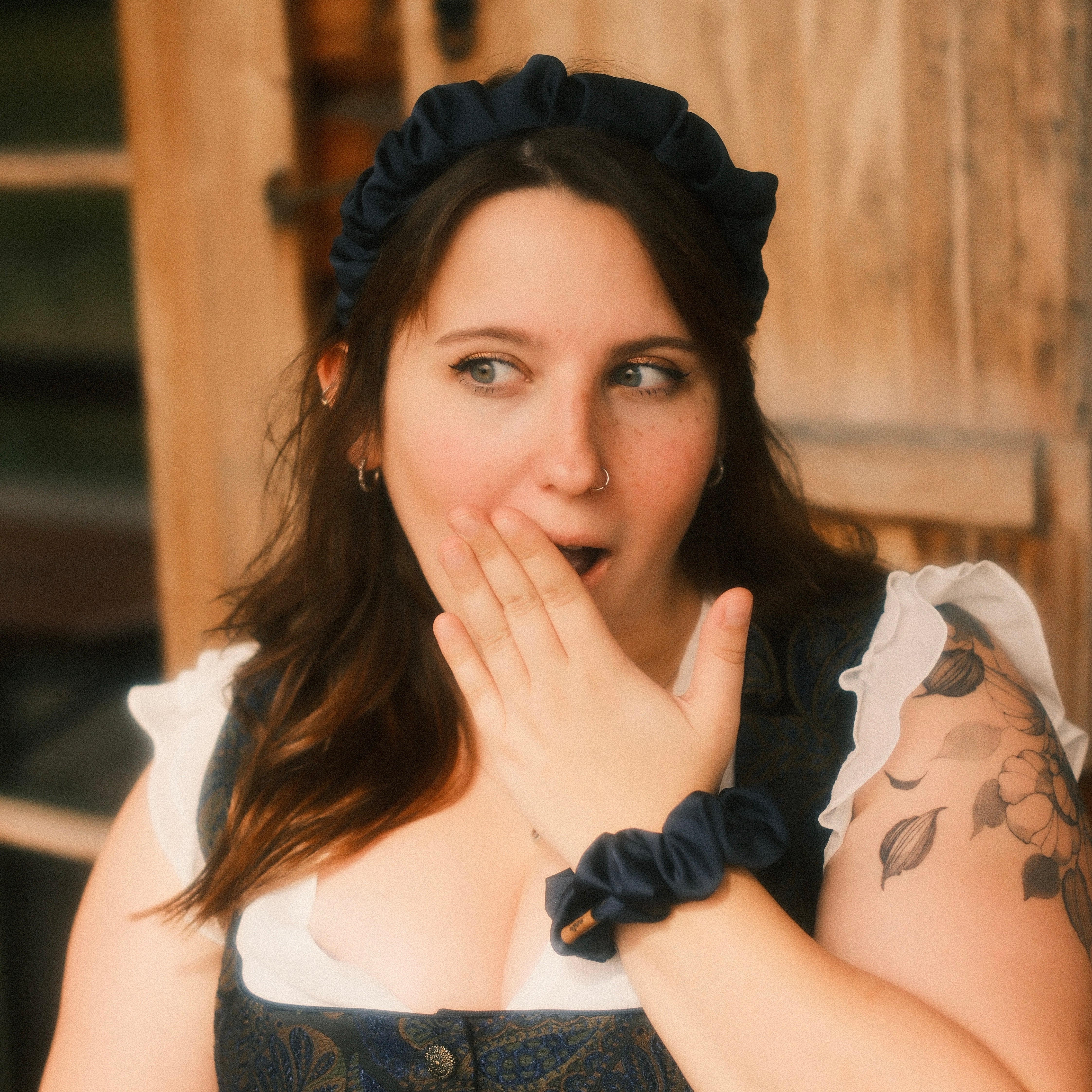 Scrunchie Satin Dunkelblau