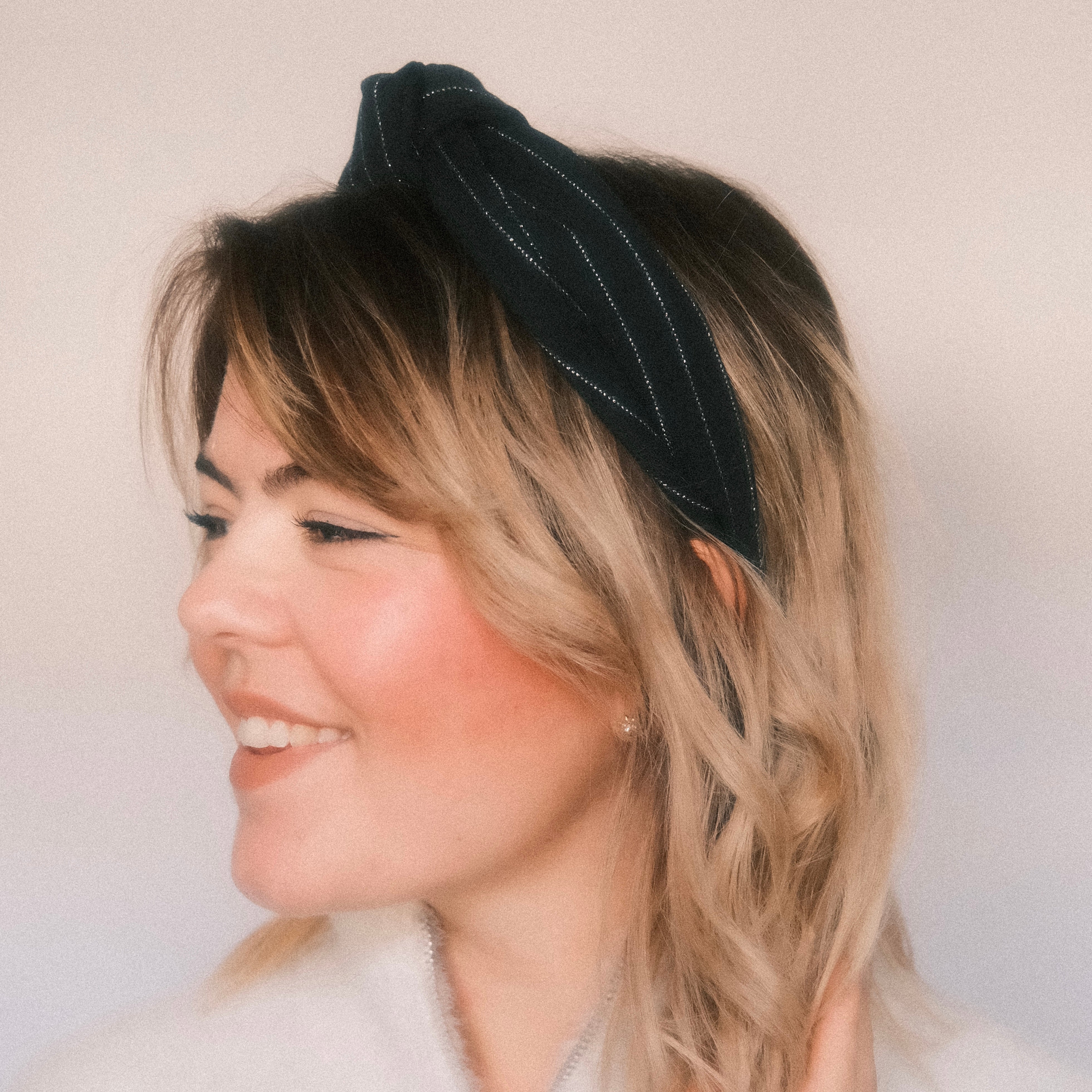 Leyla Haarreif - Streifen Silber