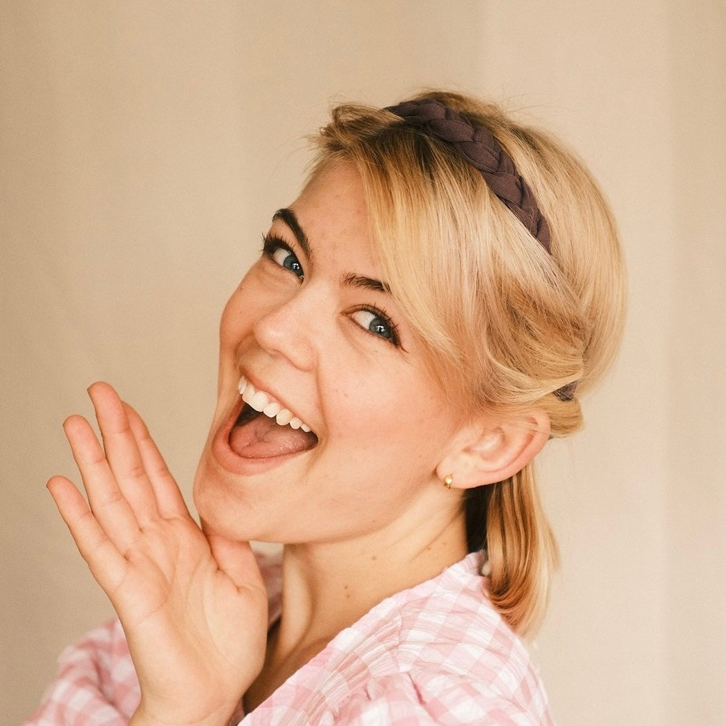 Haarband geflochten mauve