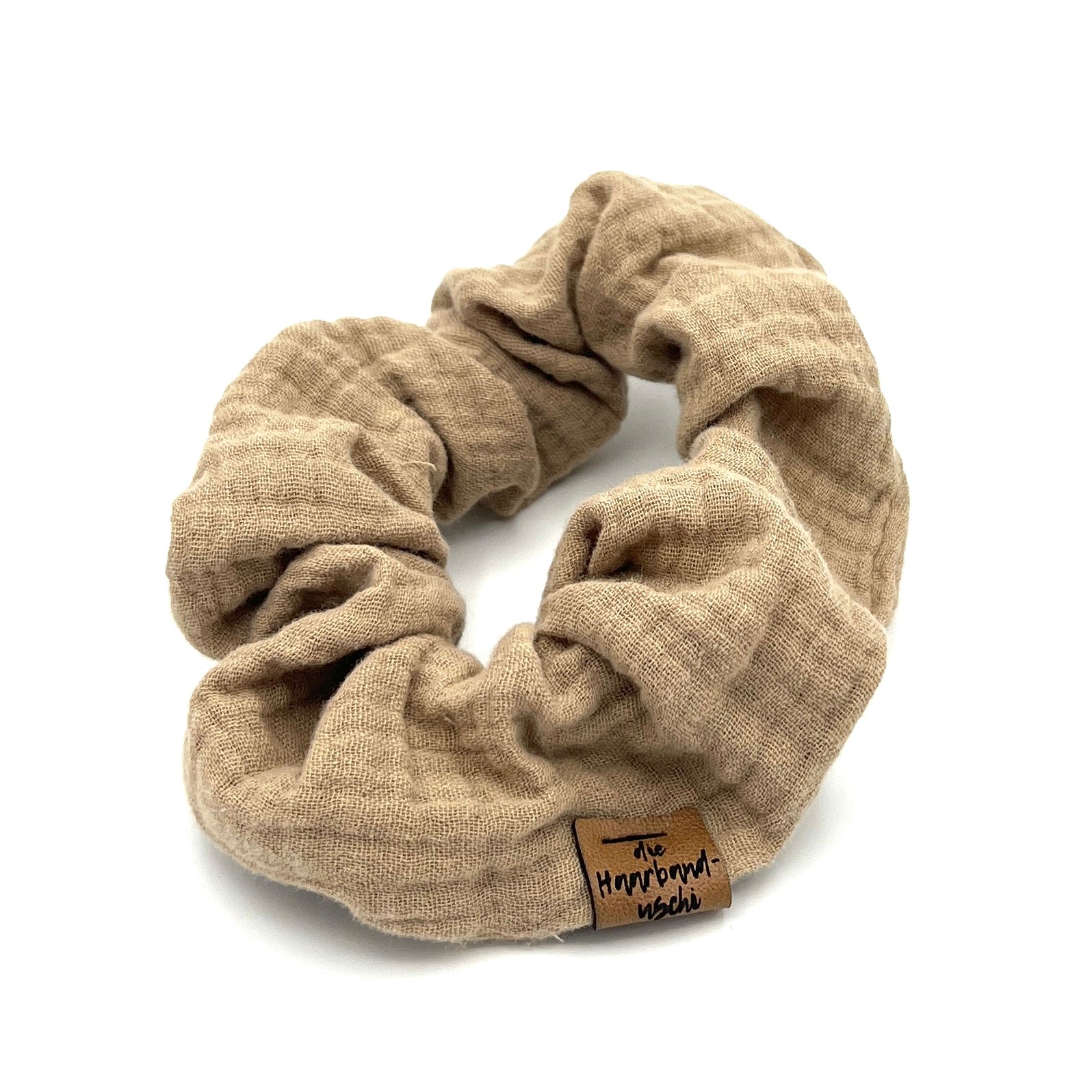 Scrunchie Musselin beige