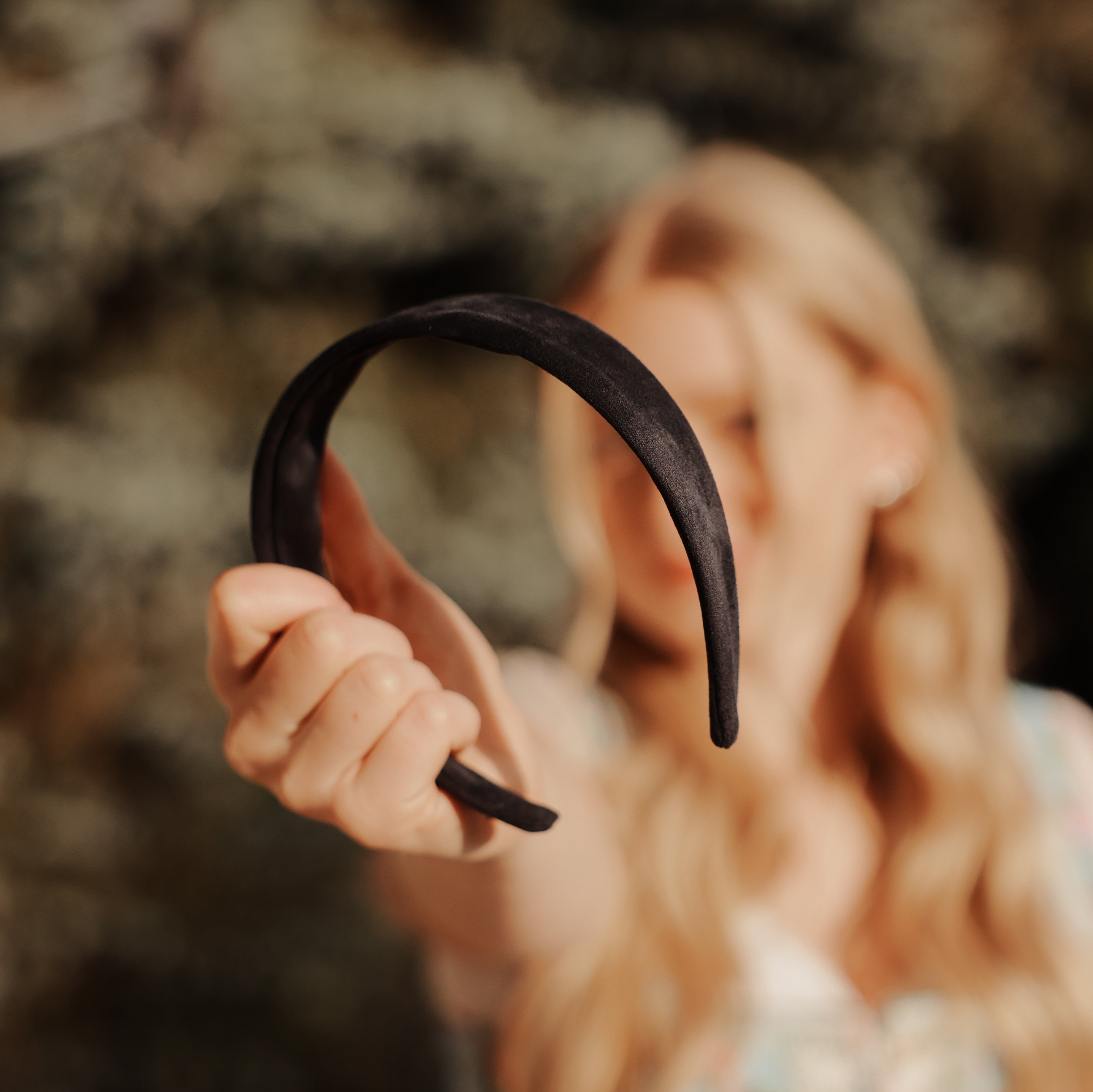 Dirndlhaarreif - glatt Schwarz