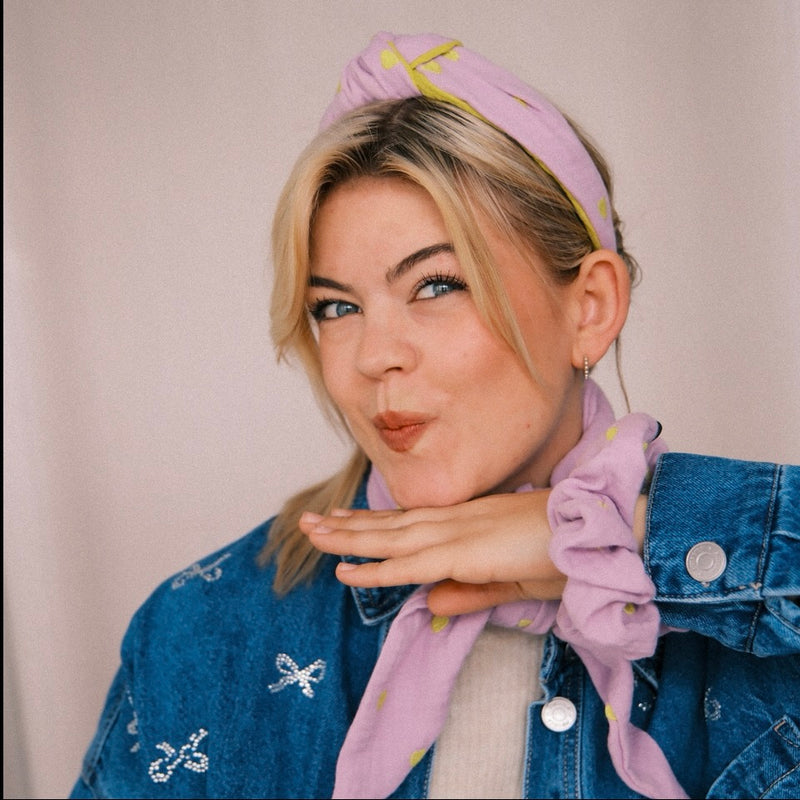 Big Scrunchie - Sunny Heart Flieder