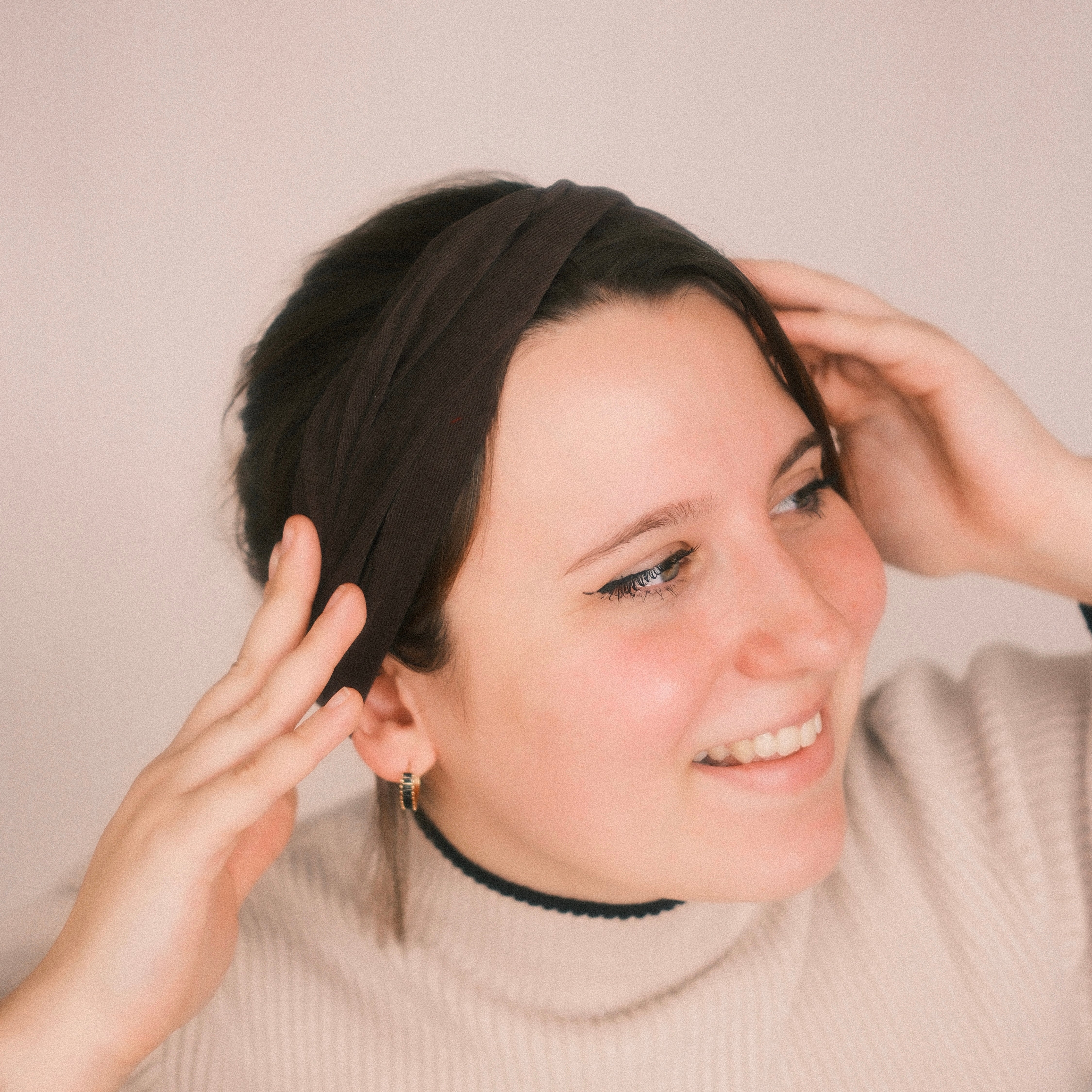 Drahthaarband - Feincord Schokobraun