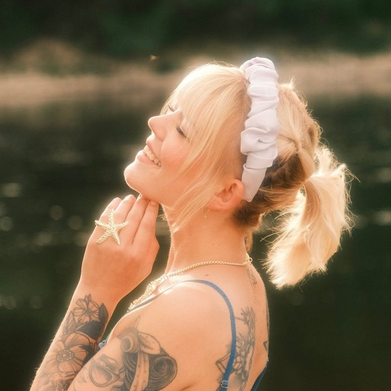 Ronja - Wedding Hellgrau - Haarreif gerafft