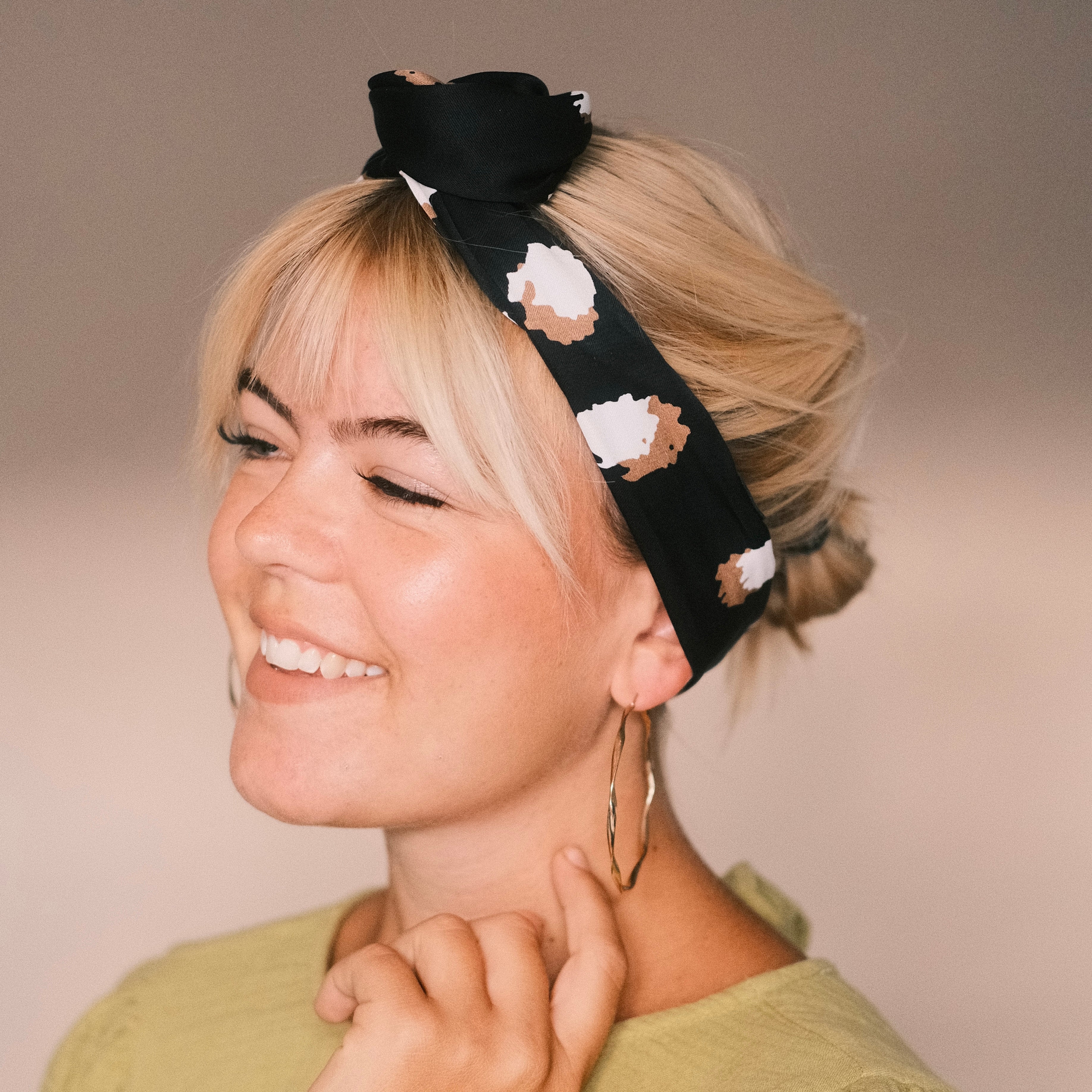 Drahthaarband schmal - Tupfen braun