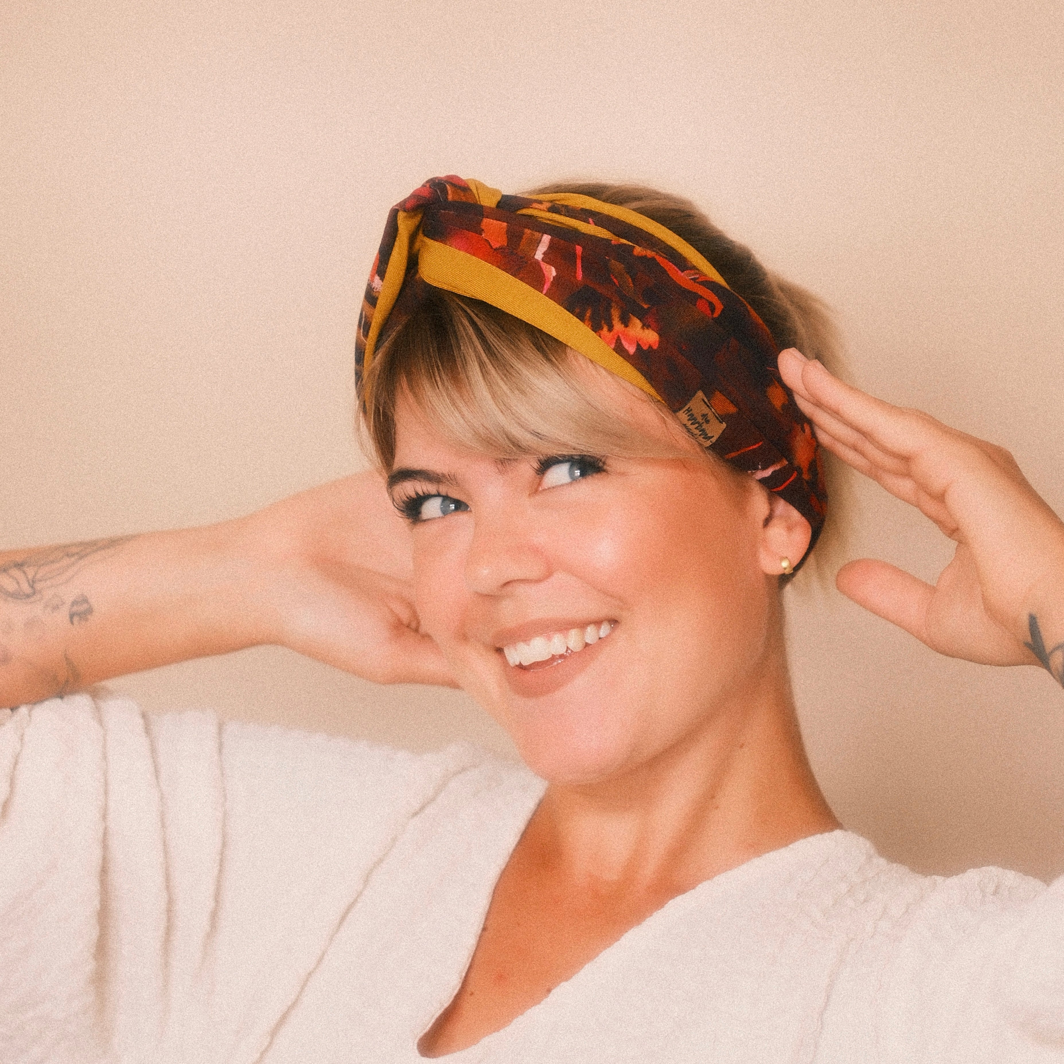 Drahthaarband 2 Seiten - Herbstzauber Orange