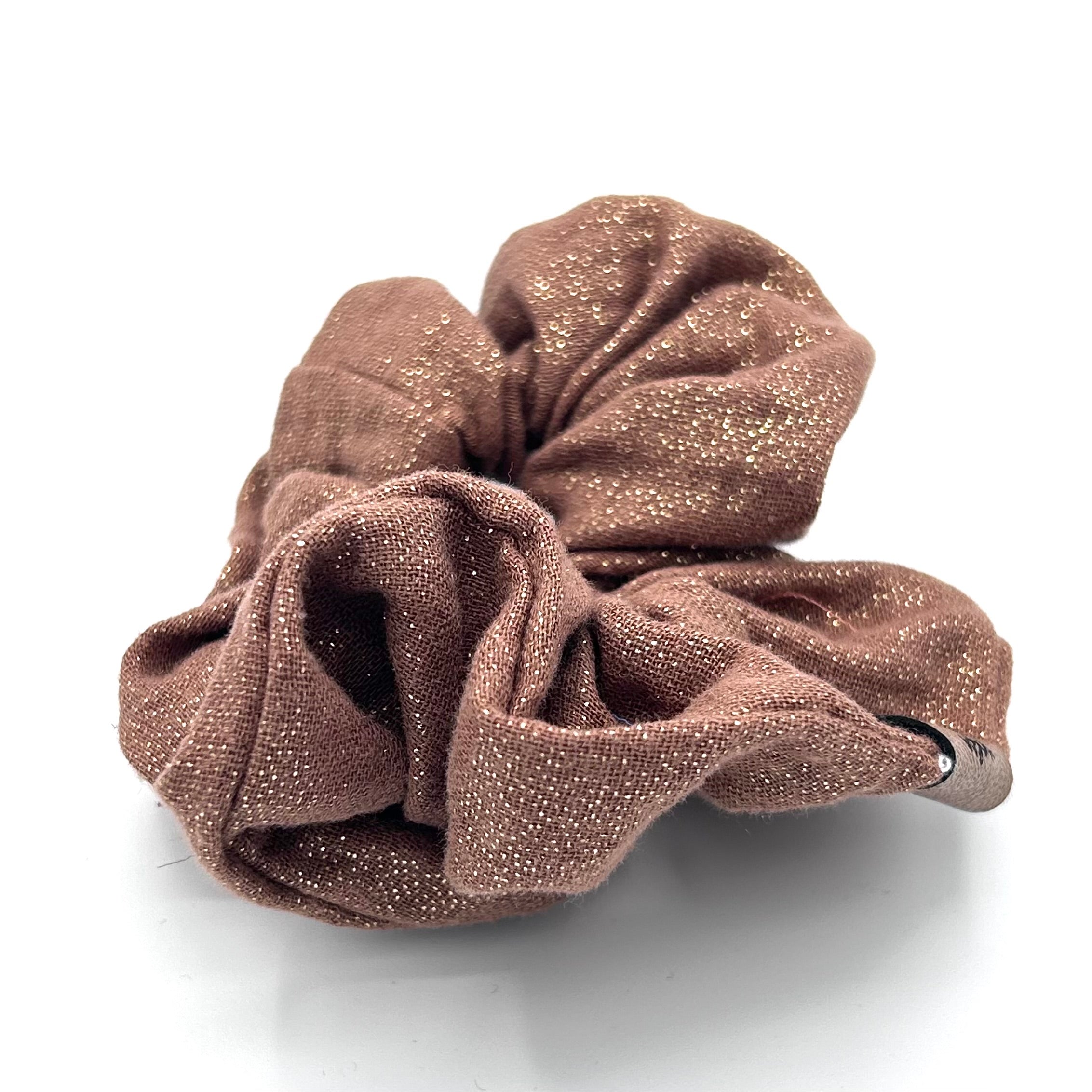 Scrunchie - Glitzer Braun