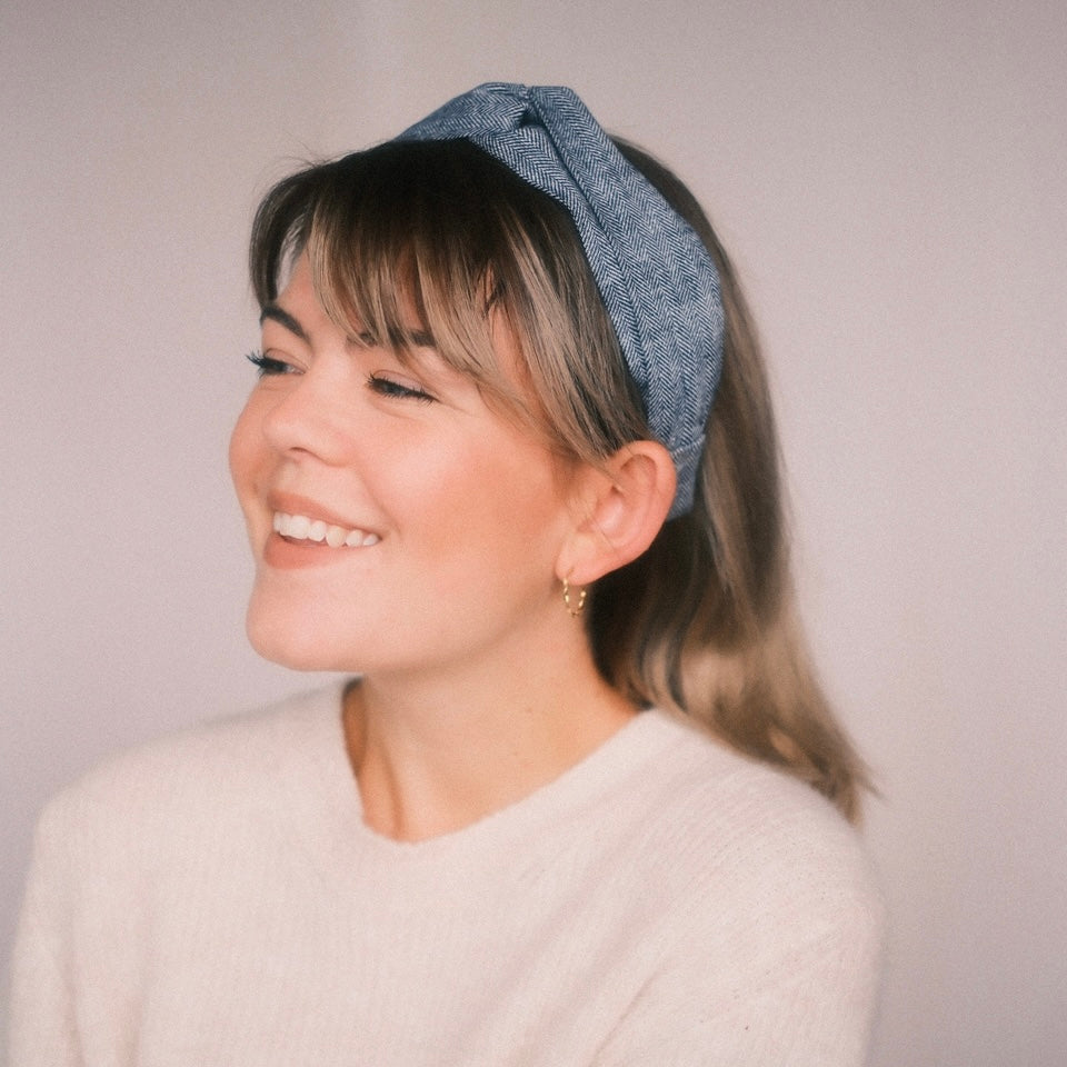 Viky Haarreif - Fischgräten Blau