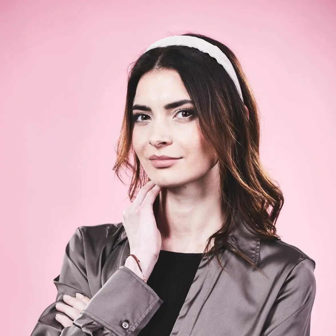 Anna beige Cord Haarreif