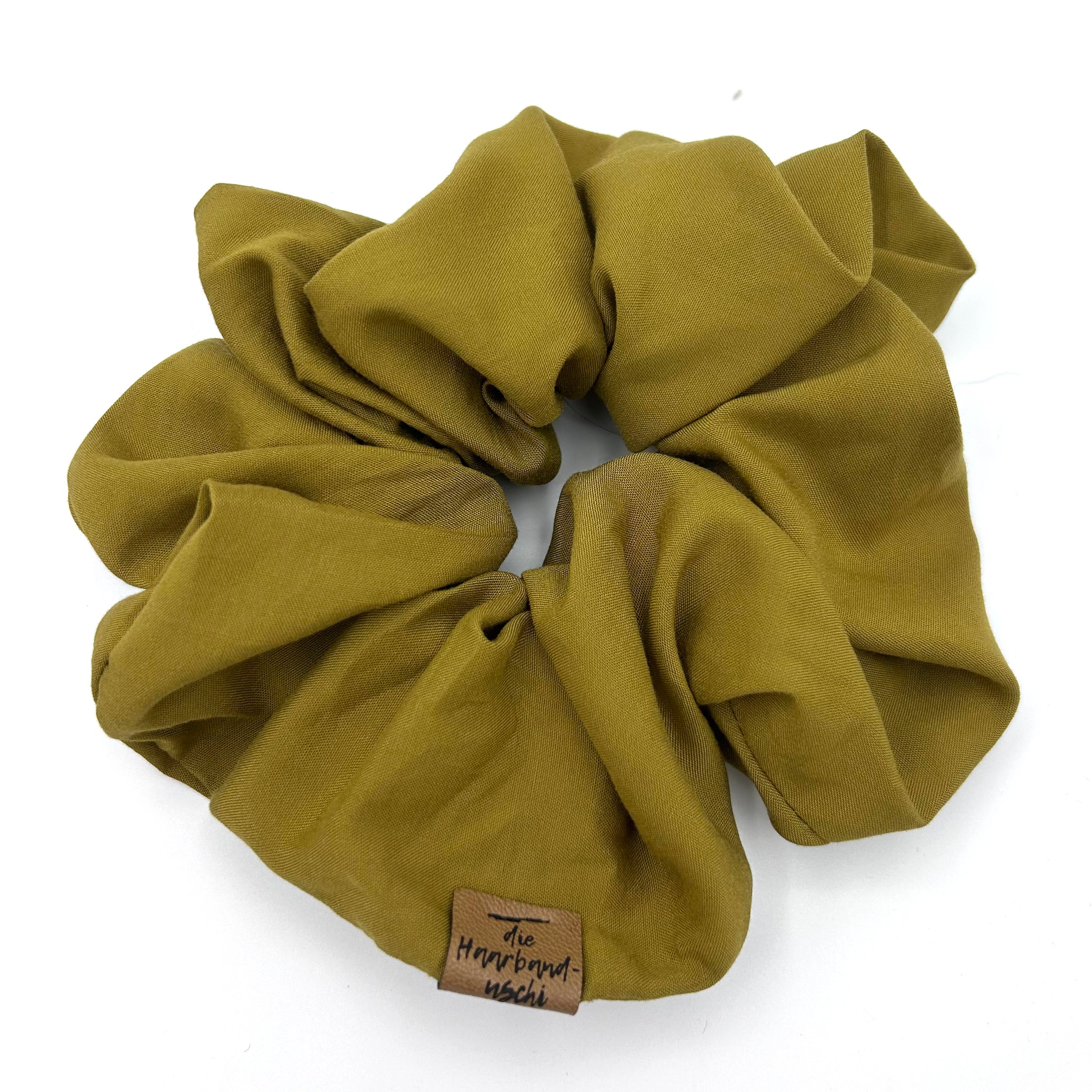 Big Scrunchie - soft touch Olivegrün