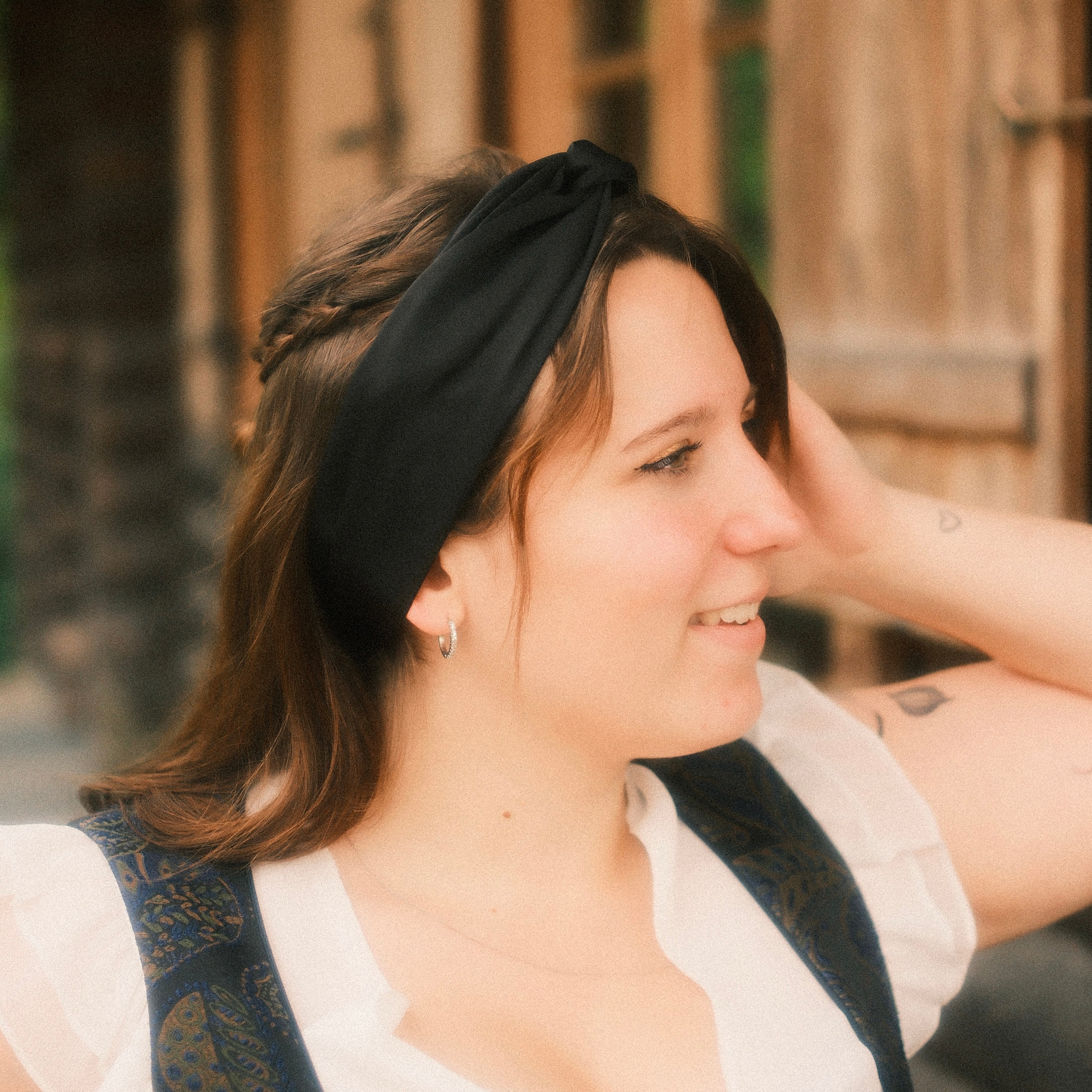 Drahthaarband Satin Waldgrün