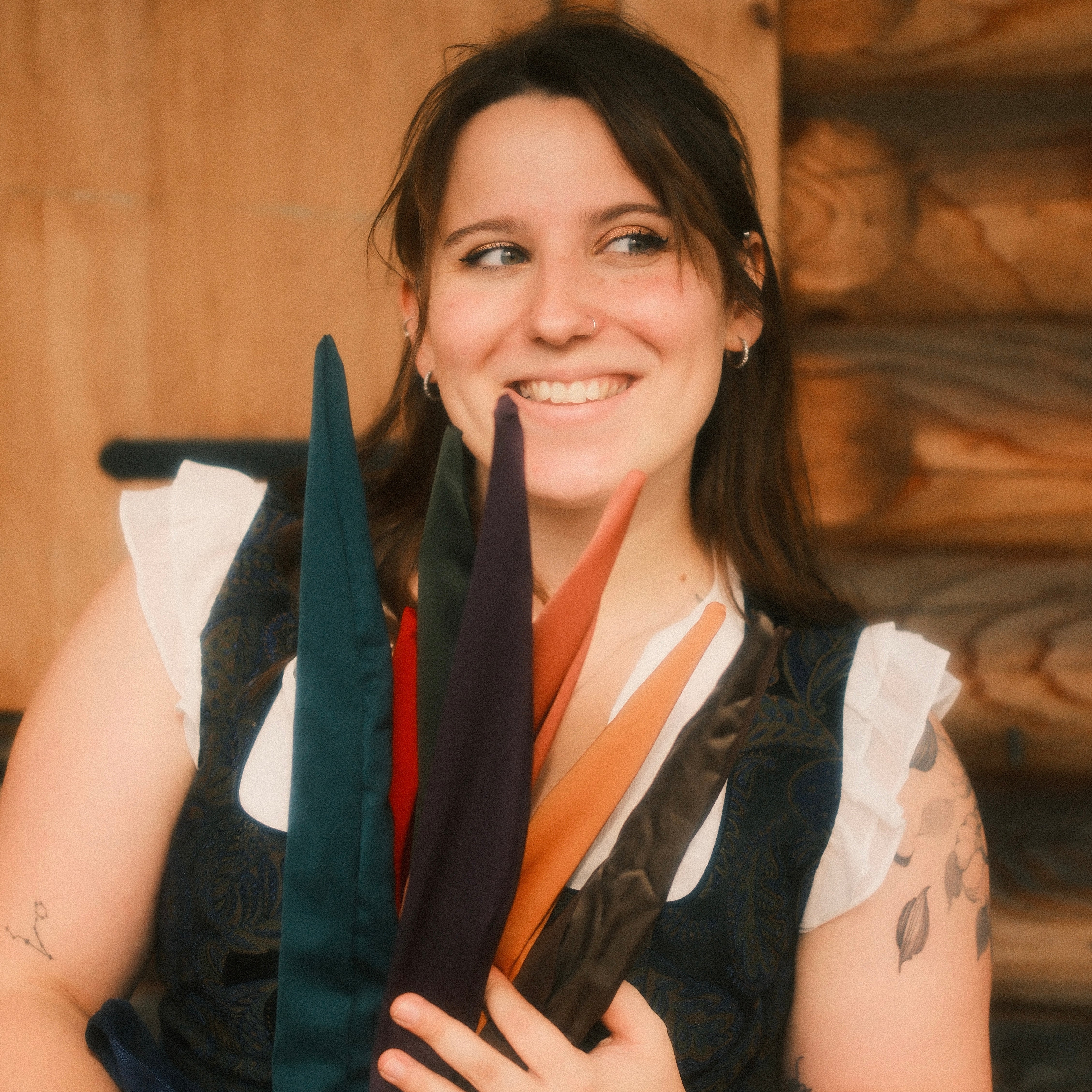 Drahthaarband Satin Mitternachtsviolette