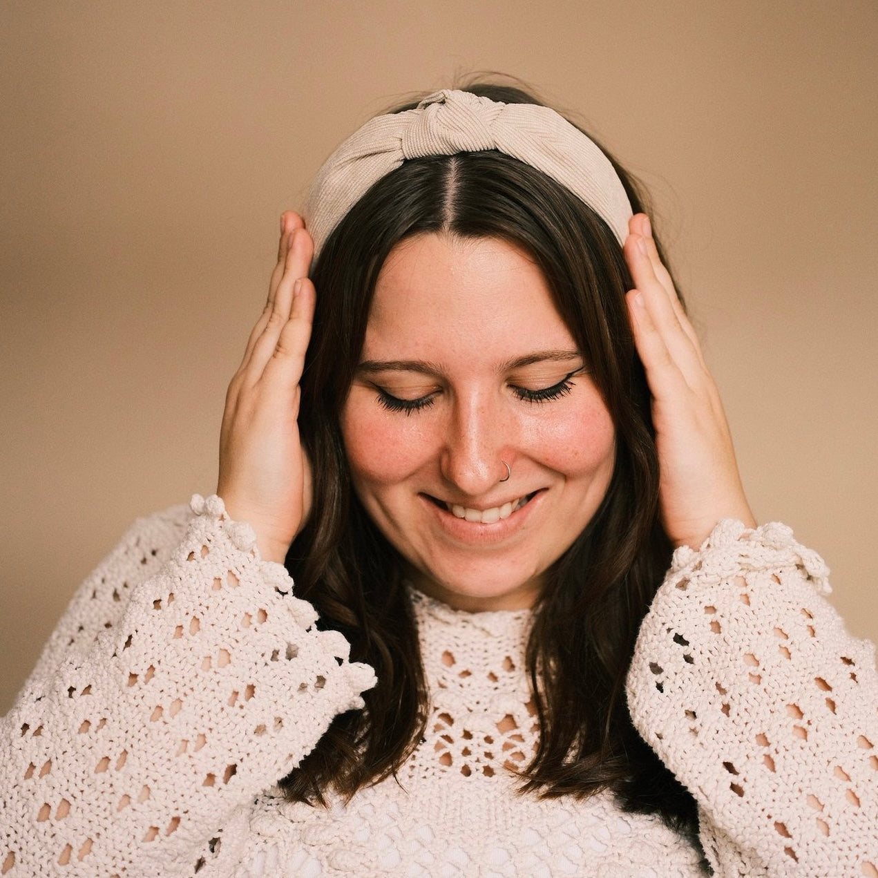 Milla - beige KNOTEN Haarreif