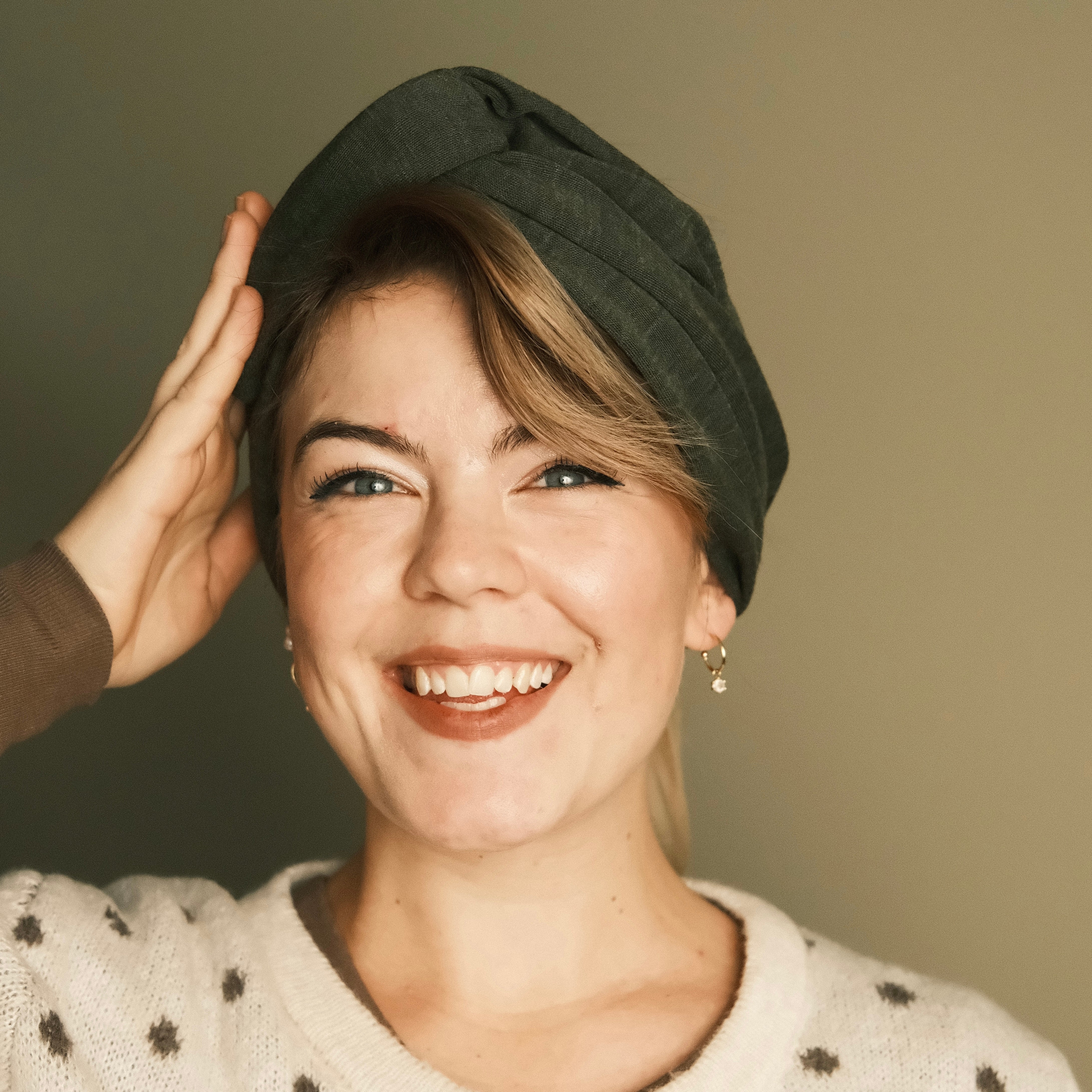 Drahthaarband breit - Warm Khaki