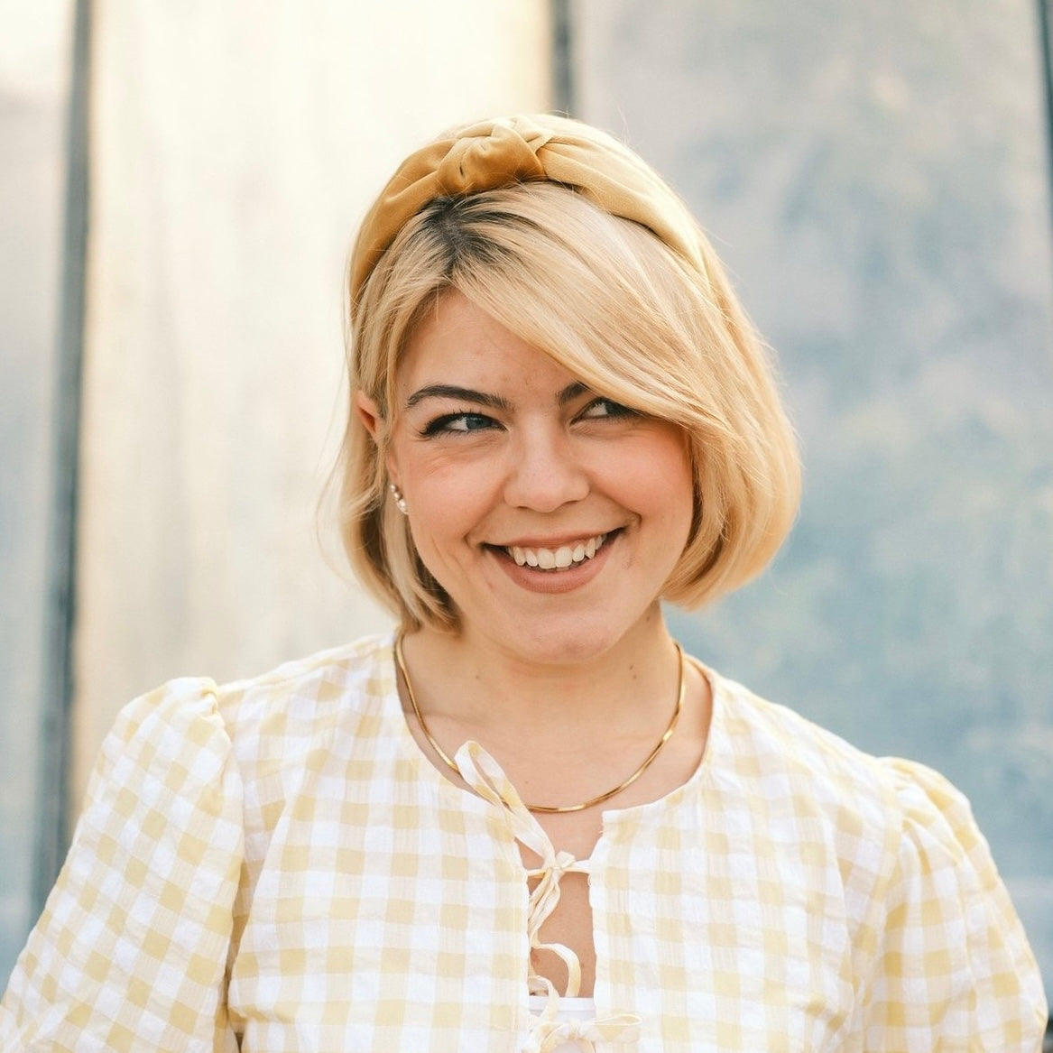 Elli - sonnengelb Haarreif Knoten