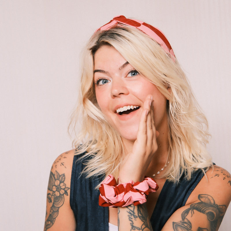 Scrunchie - Candy Lines Pink