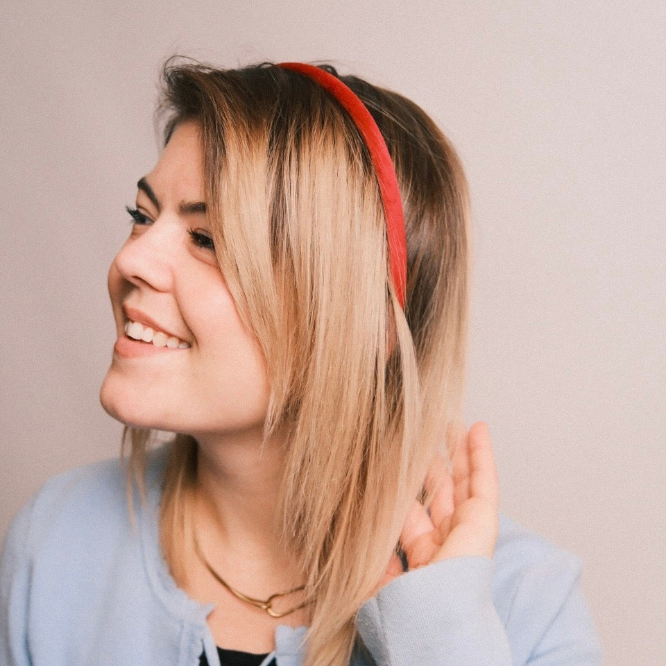 Lina - Samt Coralenrot