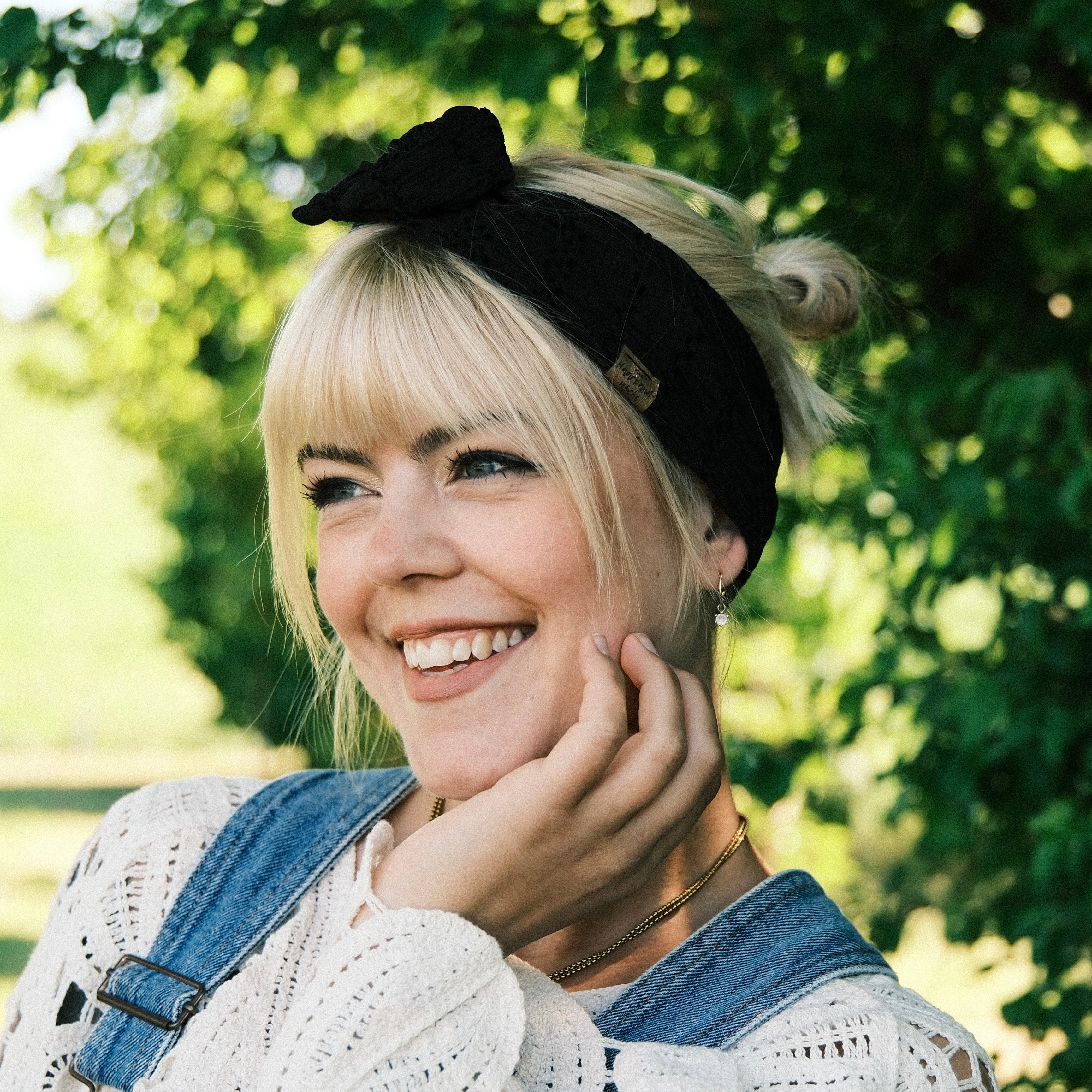 Drahthaarband gerafft schwarz