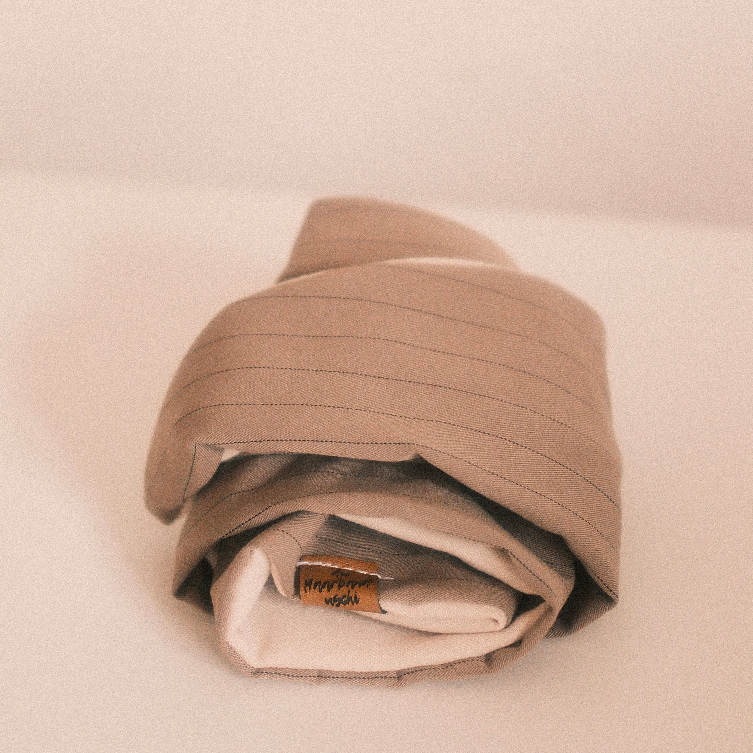 Drahthaarband 2 Seiten - Nadelstreifen Taupe