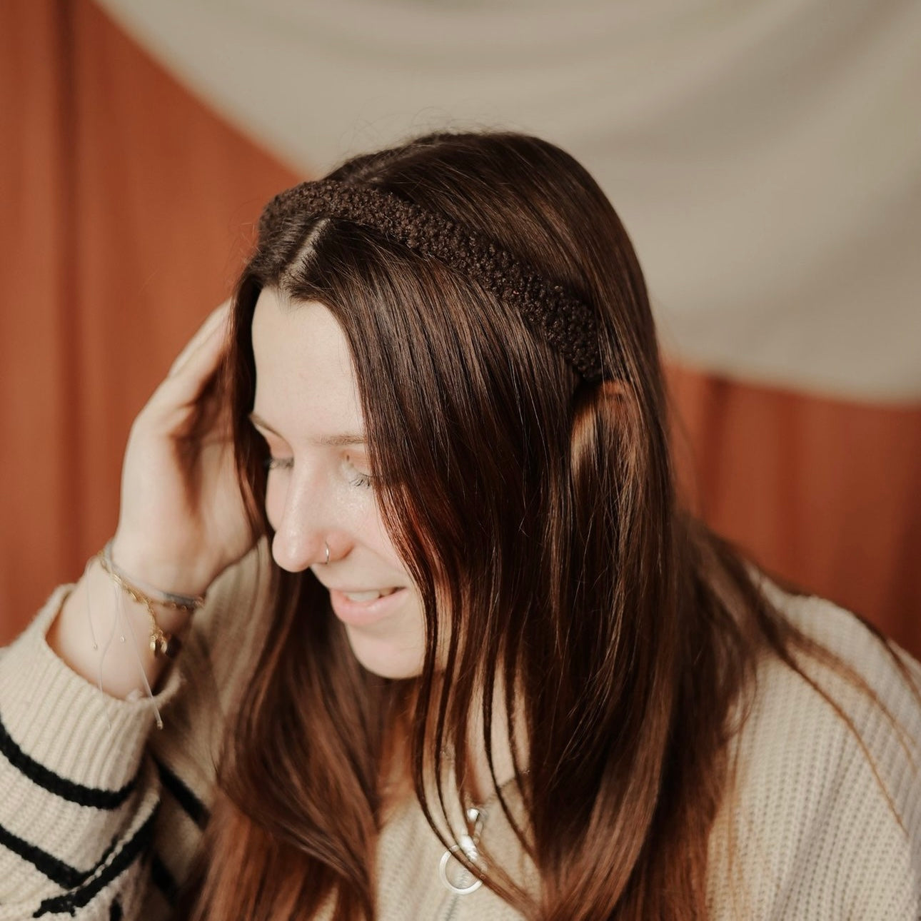 Lina Teddy Braun Haarreif