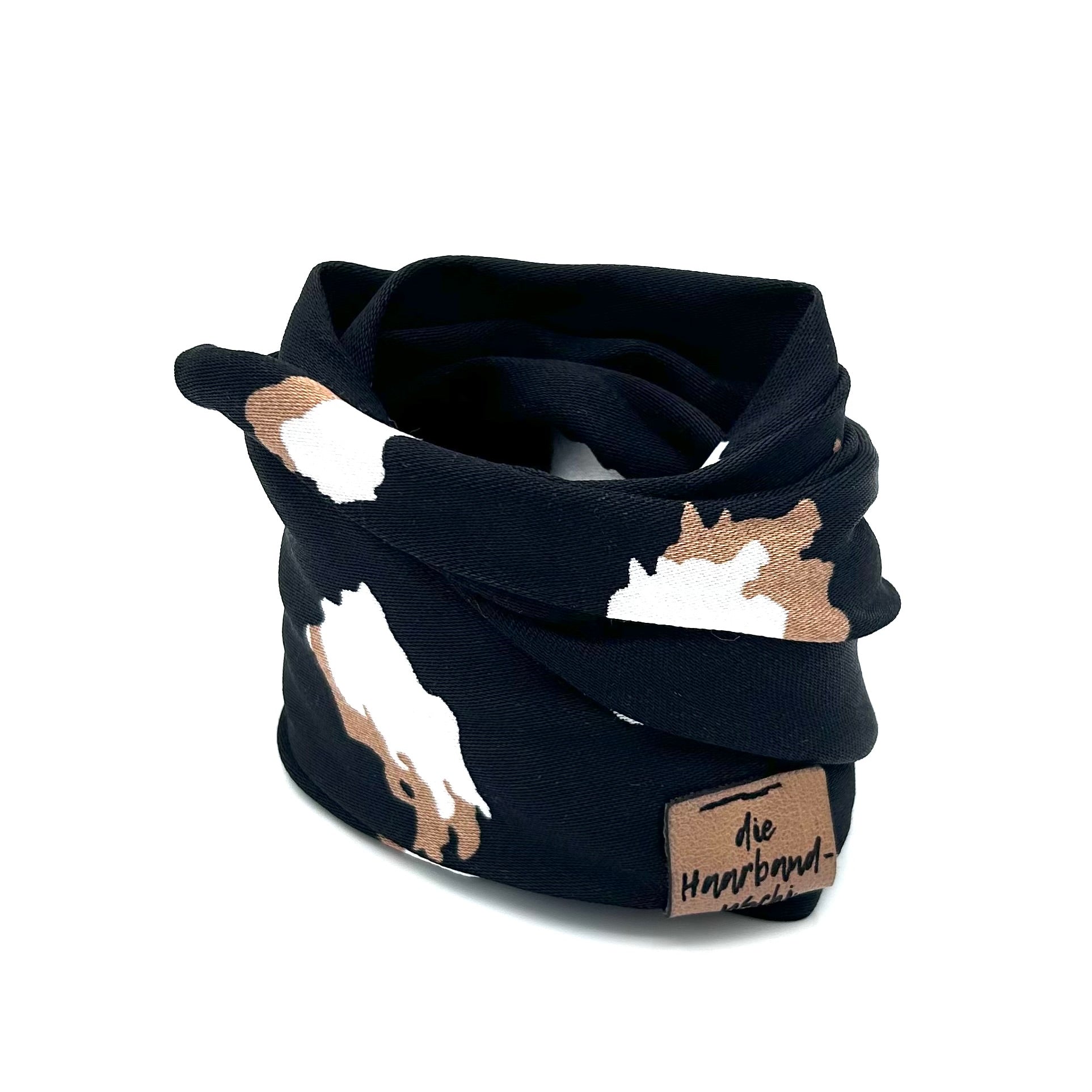 Drahthaarband schmal - Tupfen braun