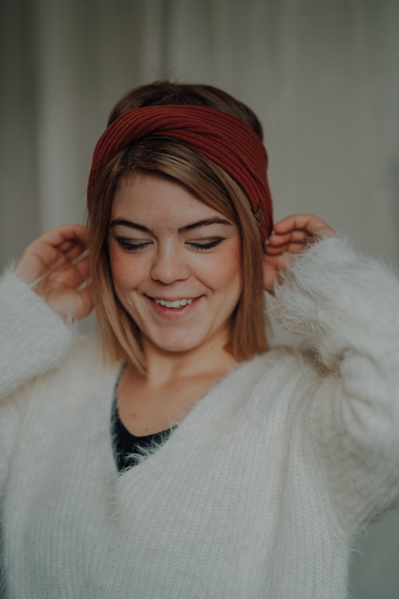 Stirnband gedreht orange