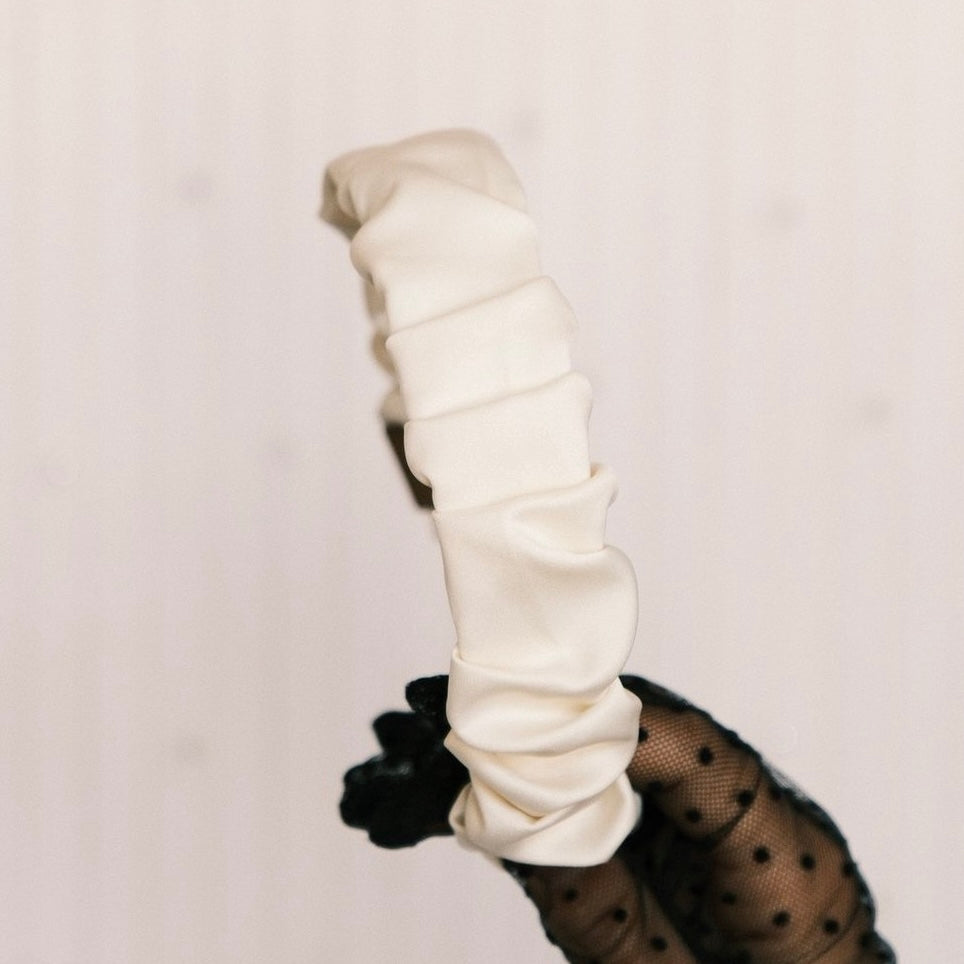 Ronja - Wedding Creme - Haarreif gerafft