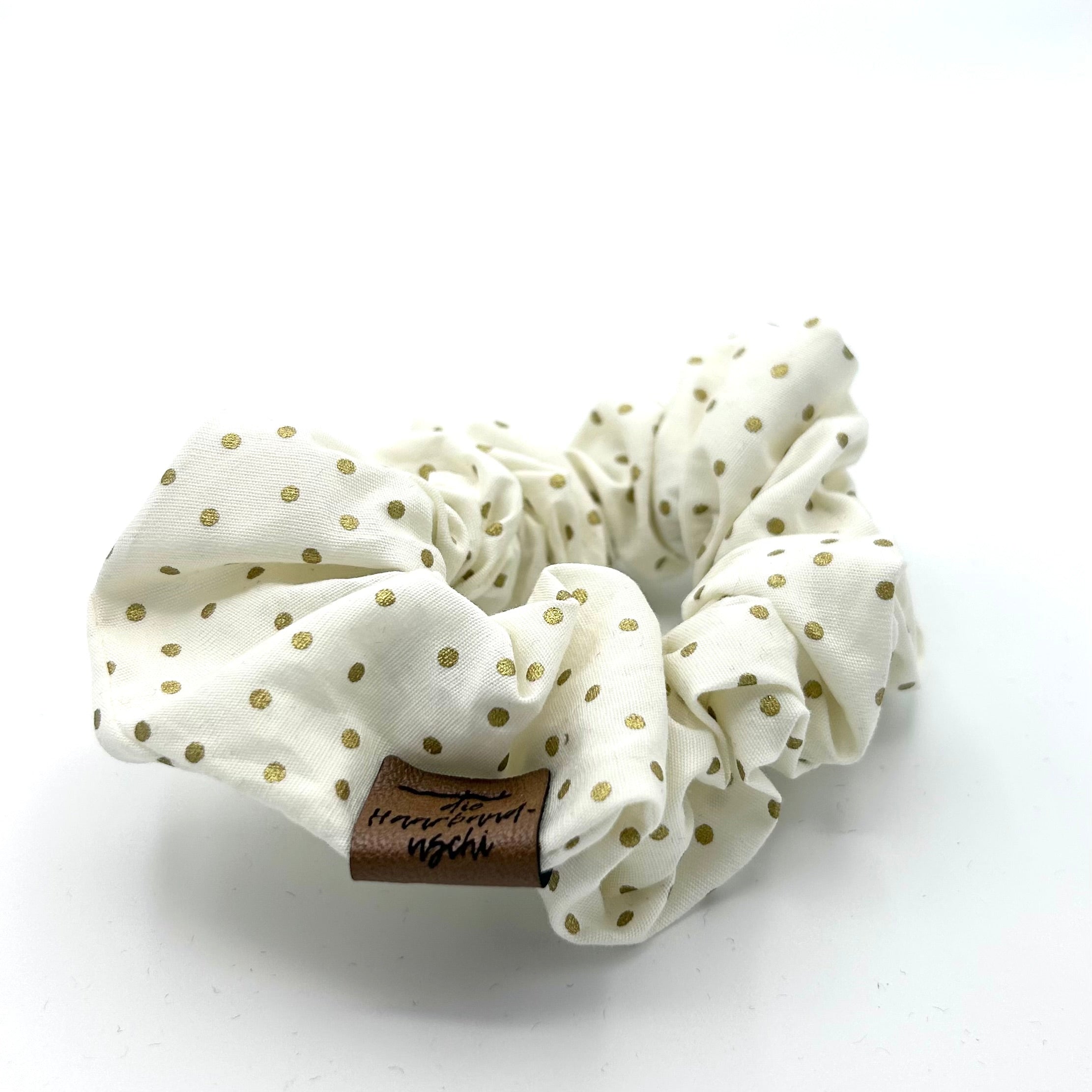 Scrunchie - Dots Weiß