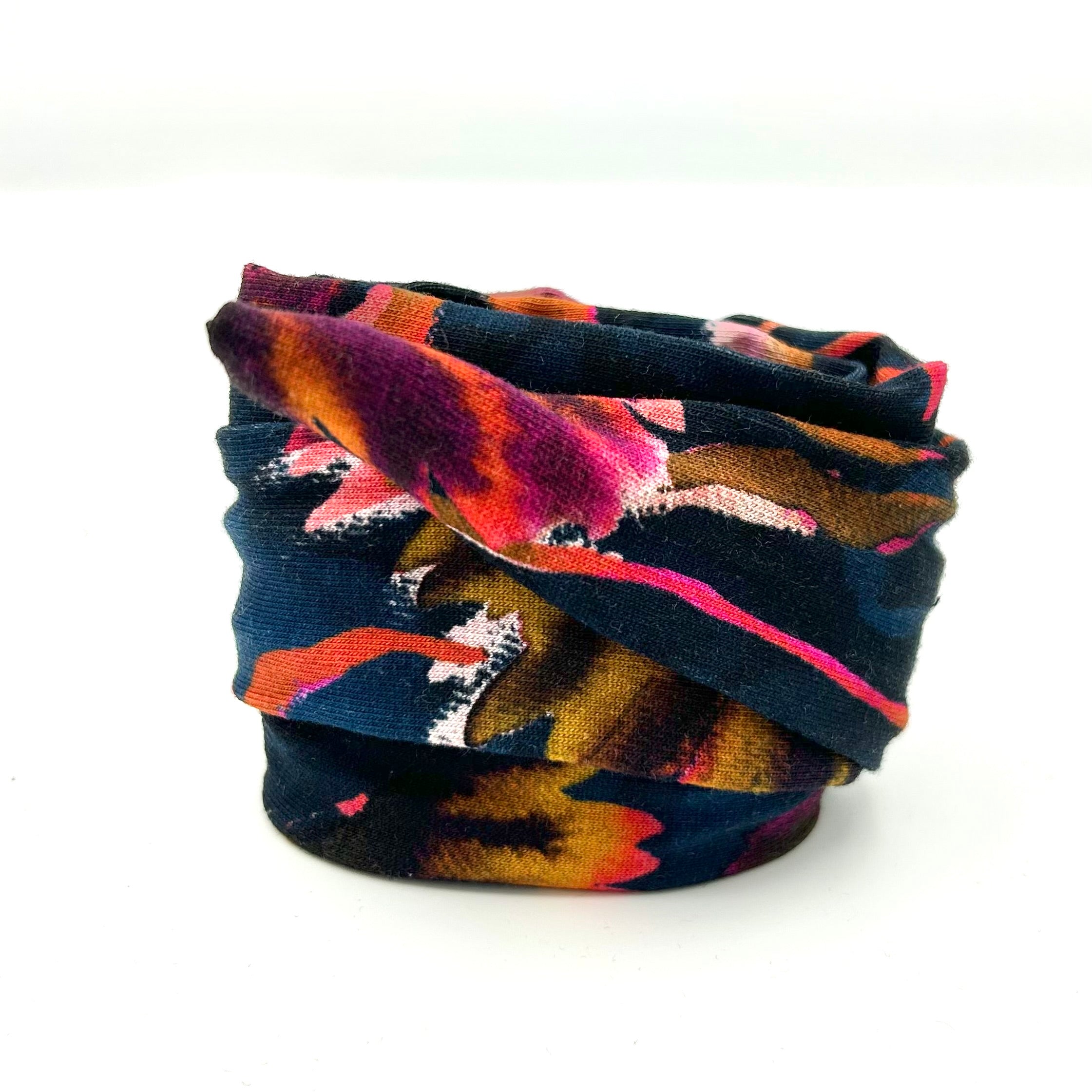 Drahthaarband schmal - Herbstzauber Dunkelblau