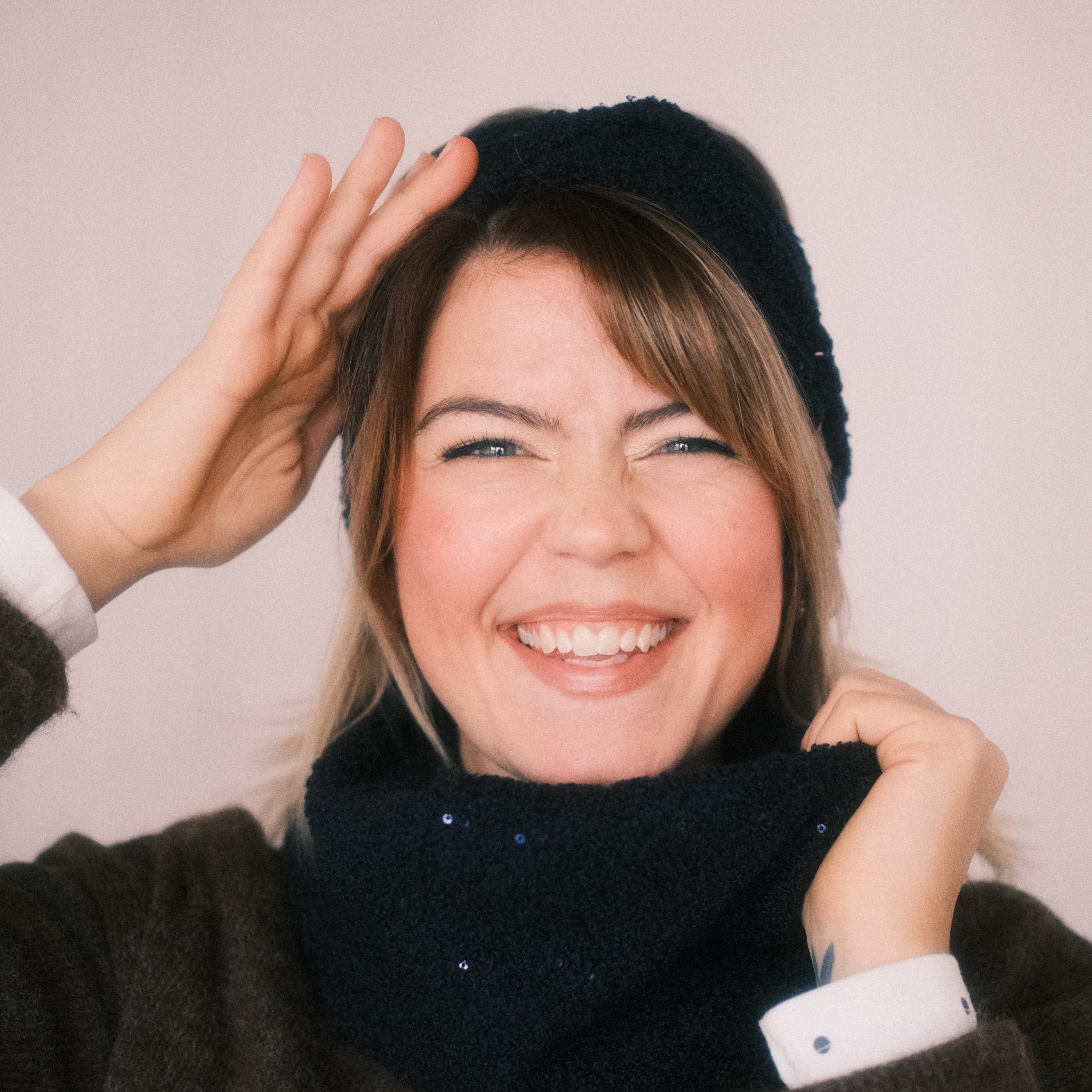 Loop - Teddy Pailletten Dunkelblau