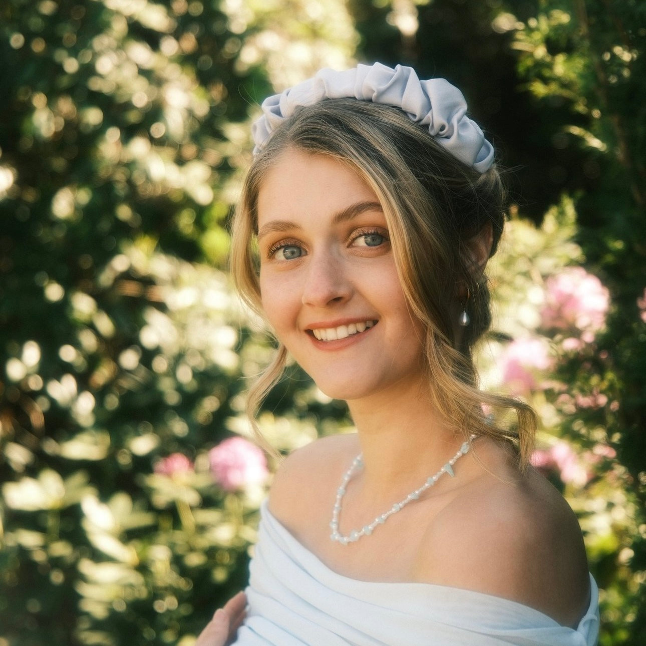 Ronja - Wedding Hellblau - Haarreif gerafft