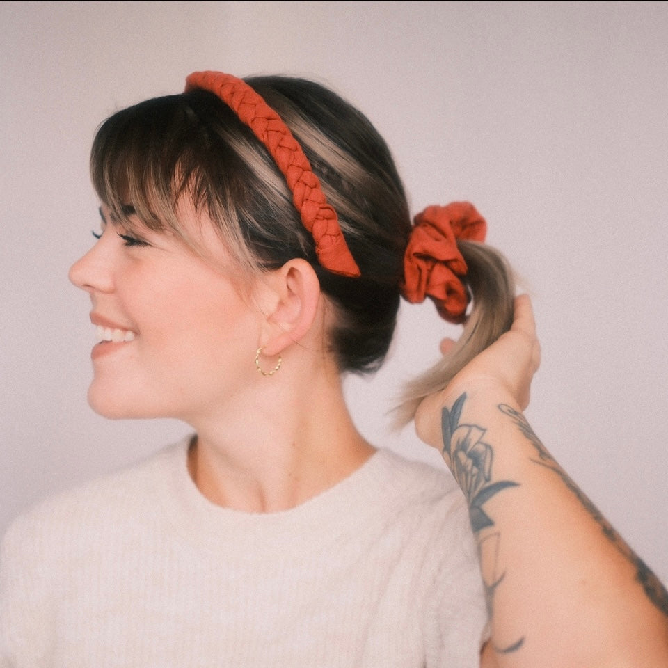 Scrunchie - Glitzer Rost