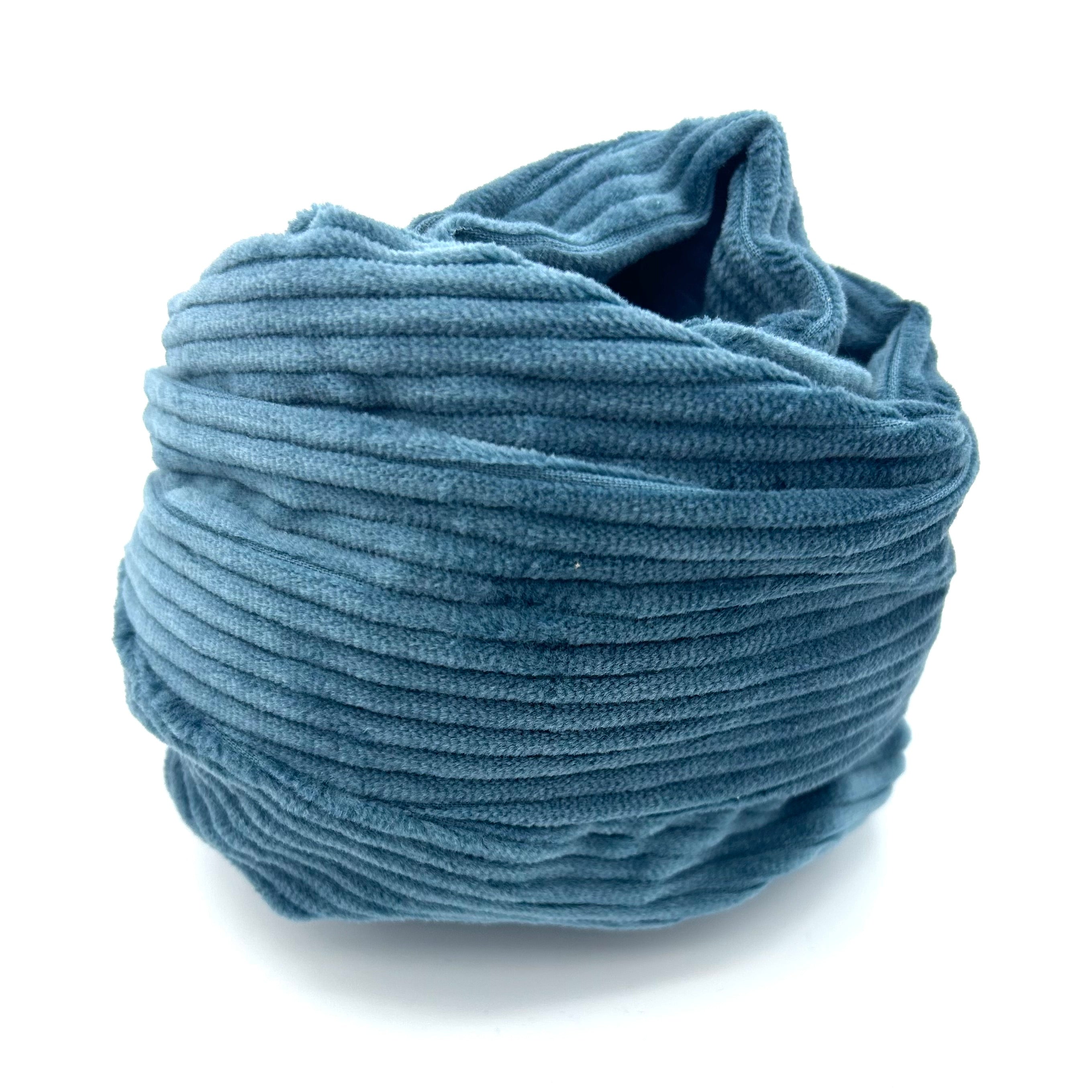 Drahthaarband breit - Cord Petrol