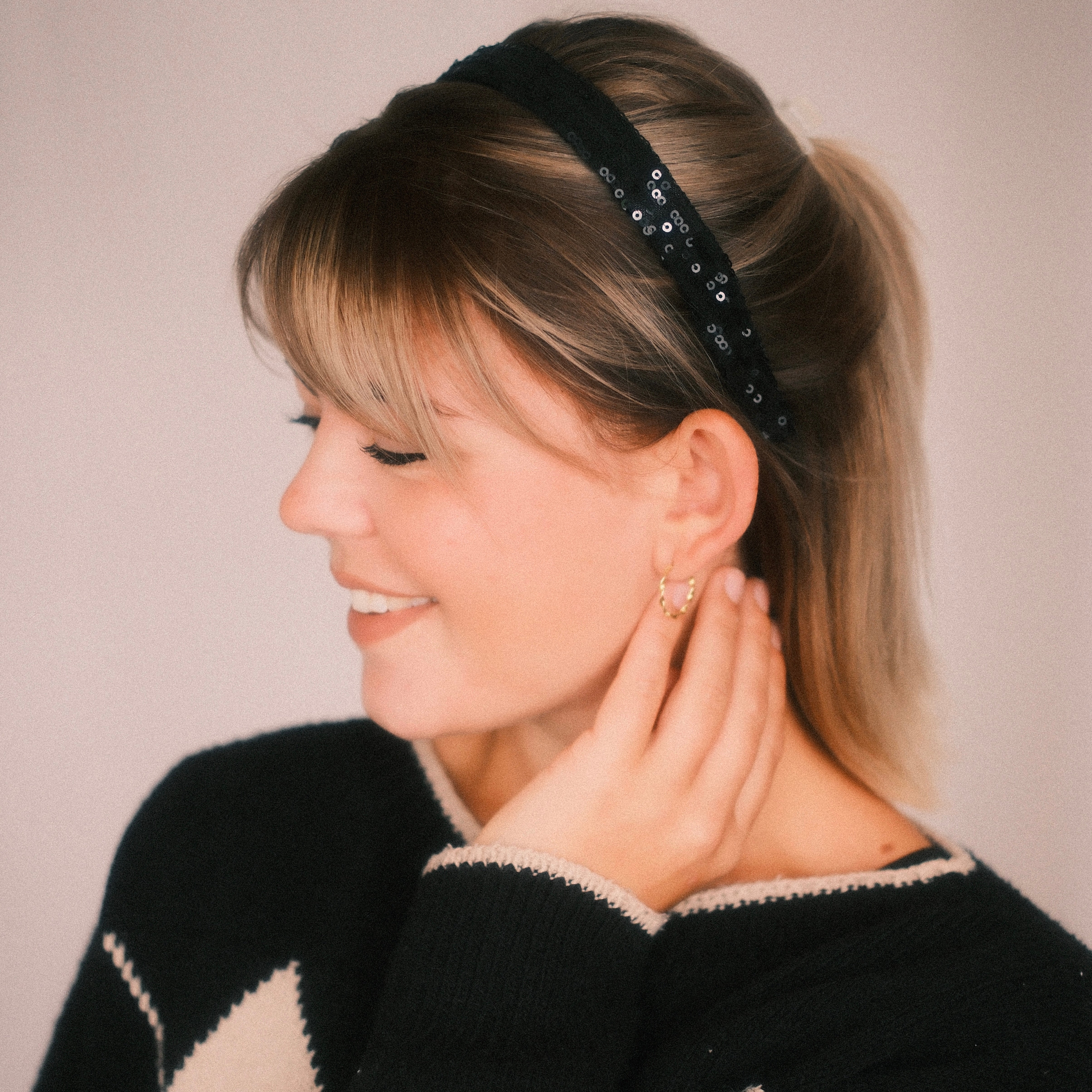 Anna - Pailletten Black