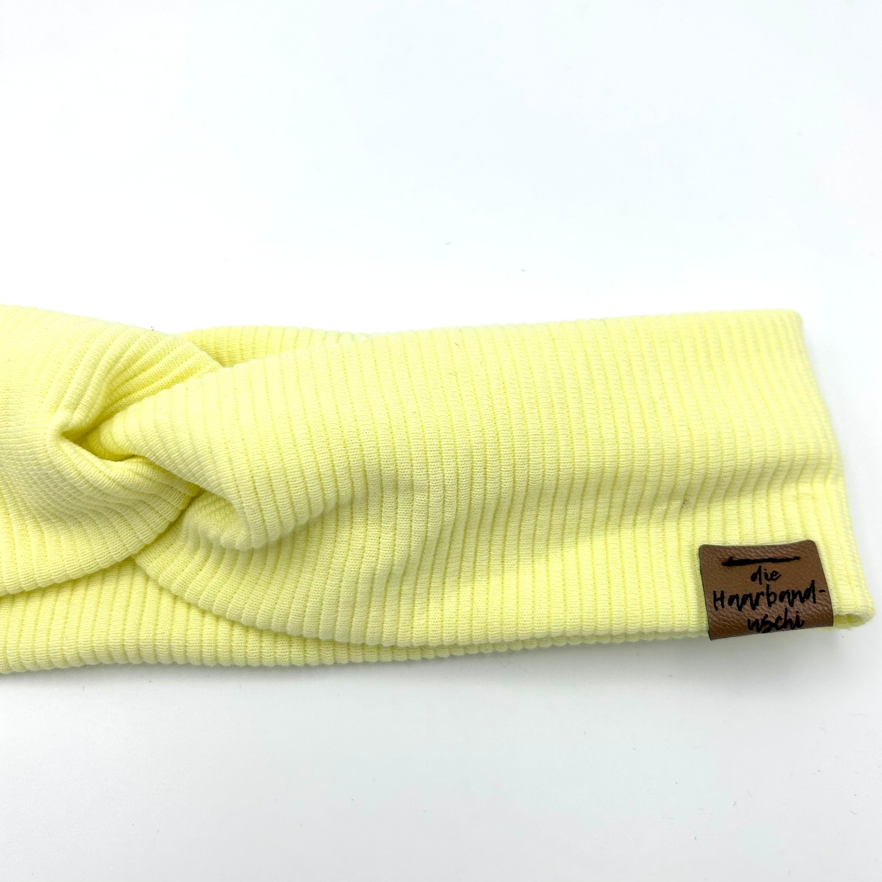 Basic Haarband - Soft Rib Lemon