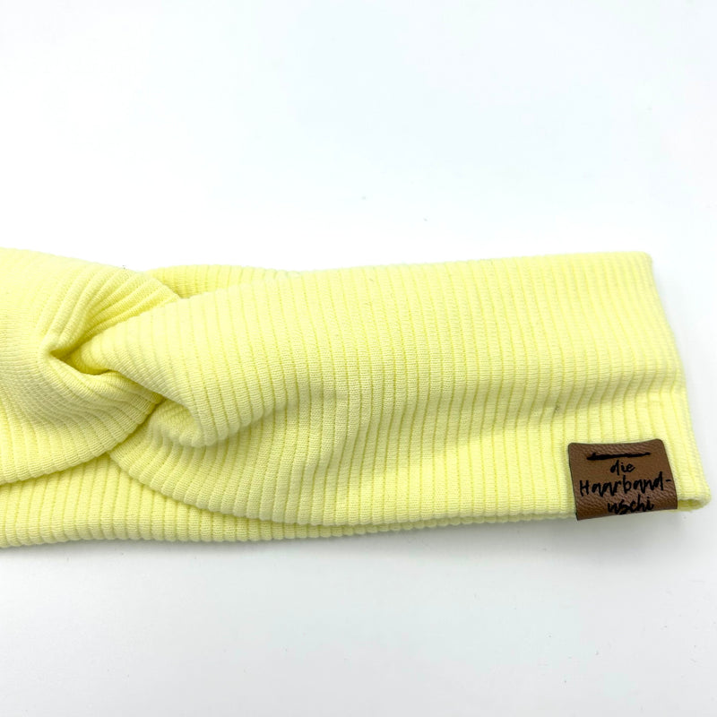 Basic Haarband - Soft Rib Lemon