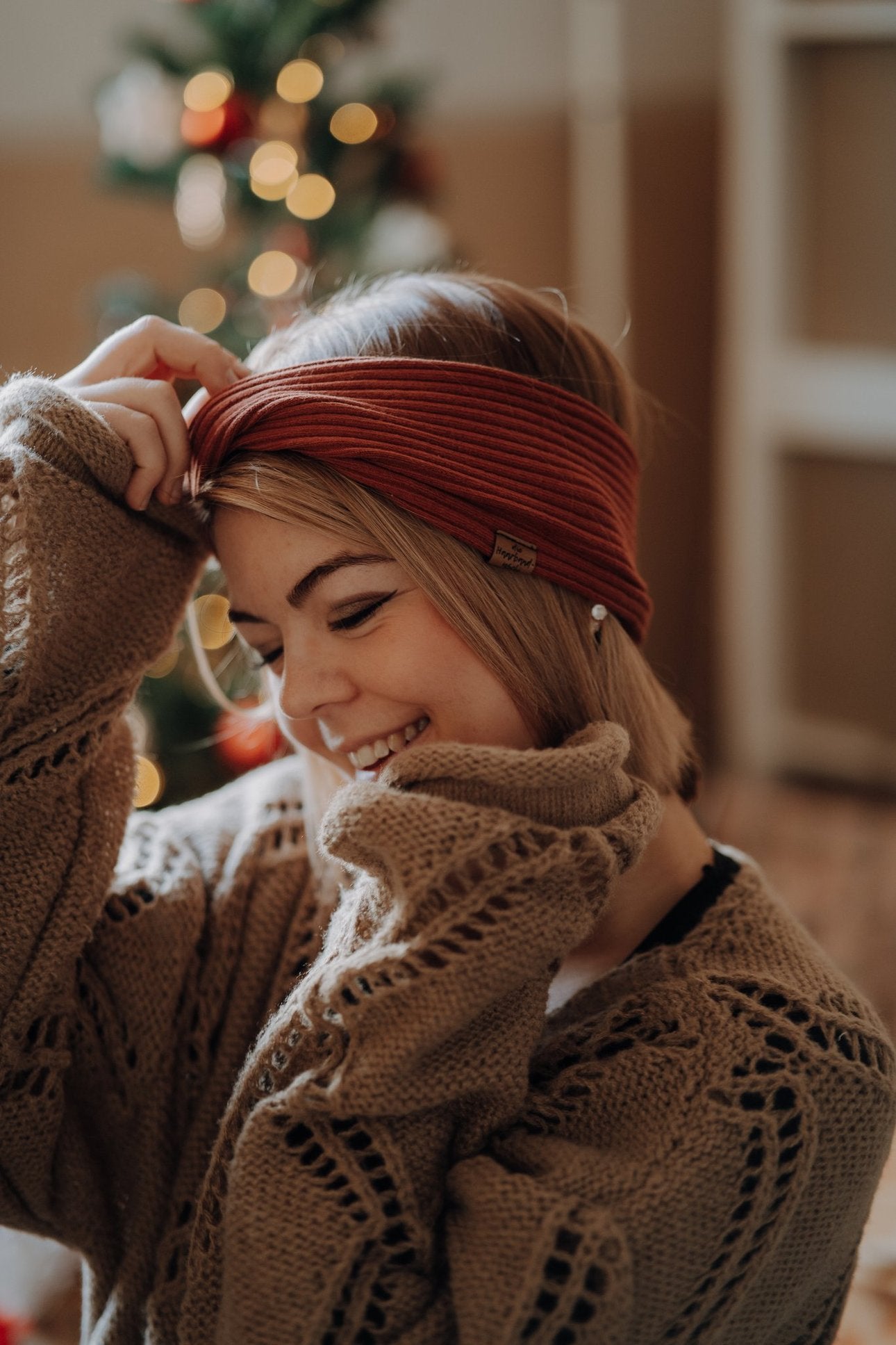 Stirnband gedreht orange