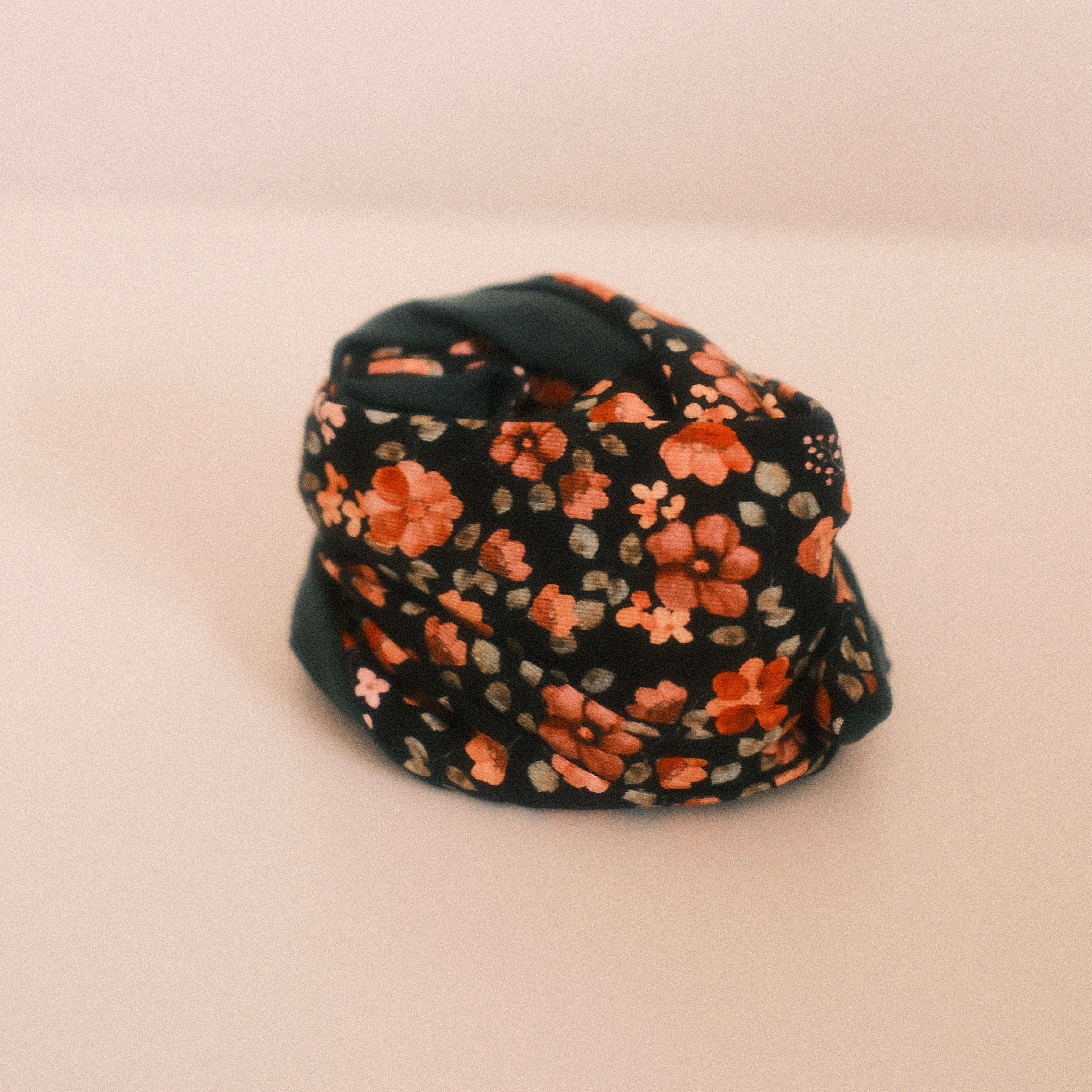 Drahthaarband 2 Seiten - Orange Blumen