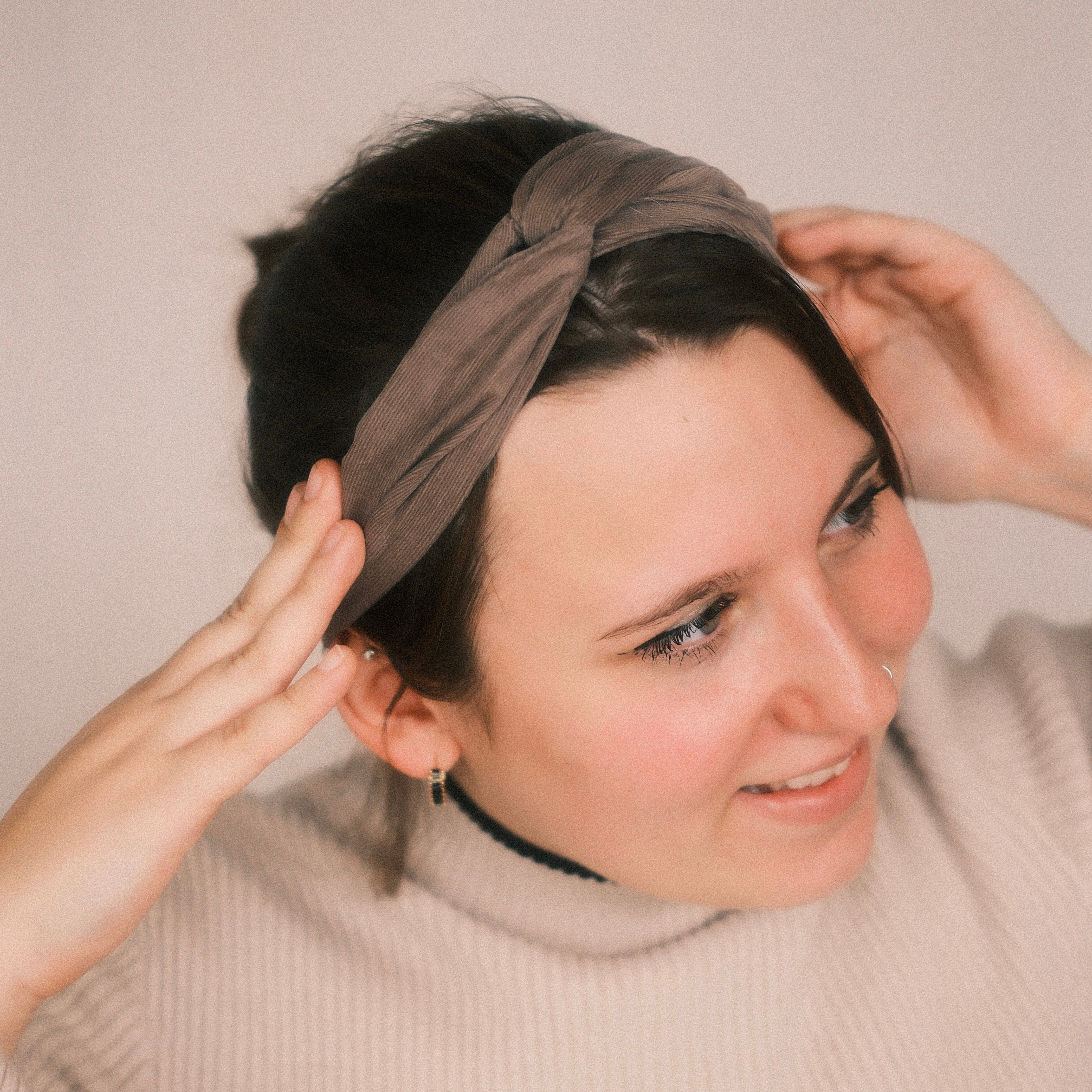 Drahthaarband - Feincord Hellbraun